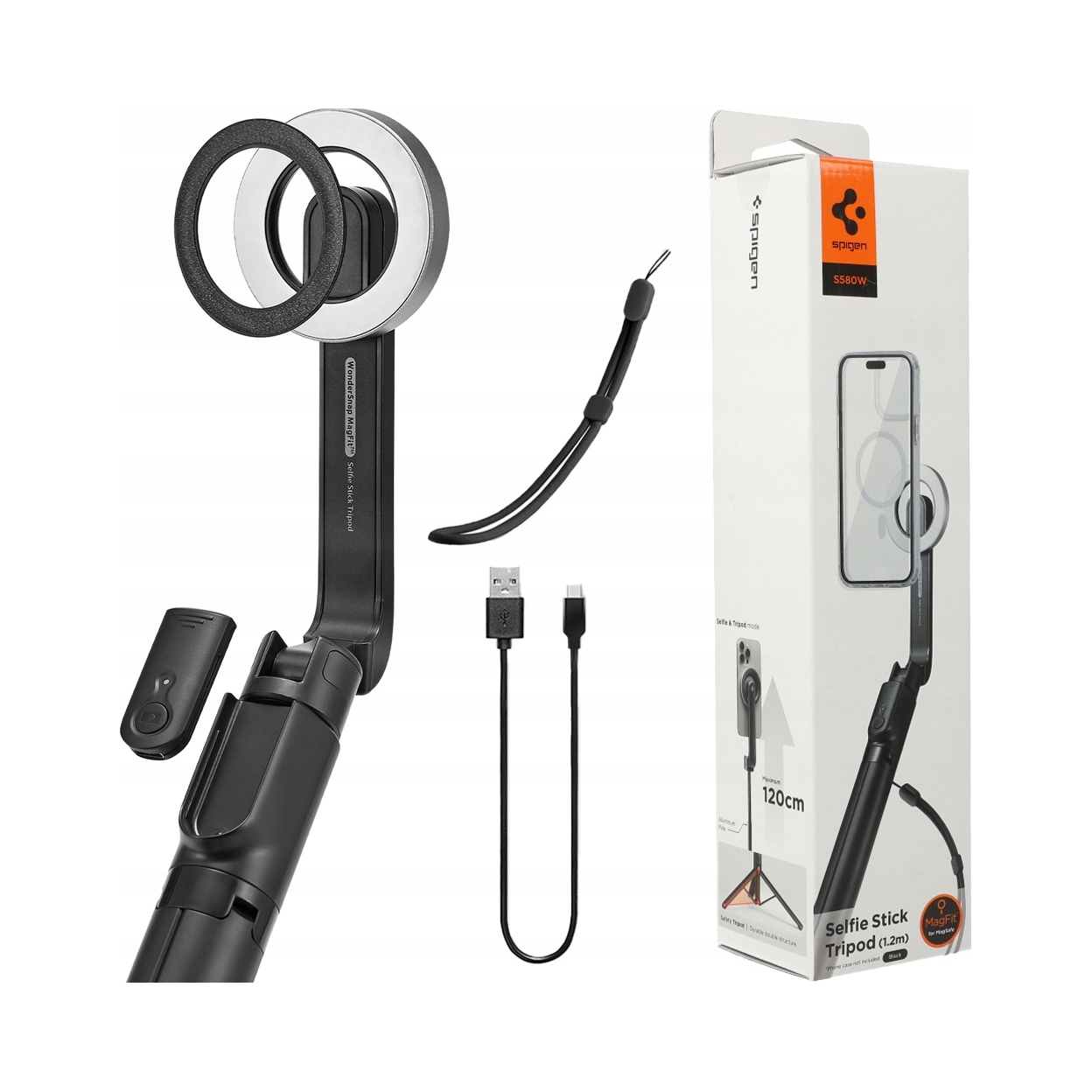 Kijek selfie Spigen S580W MagSafe czarny