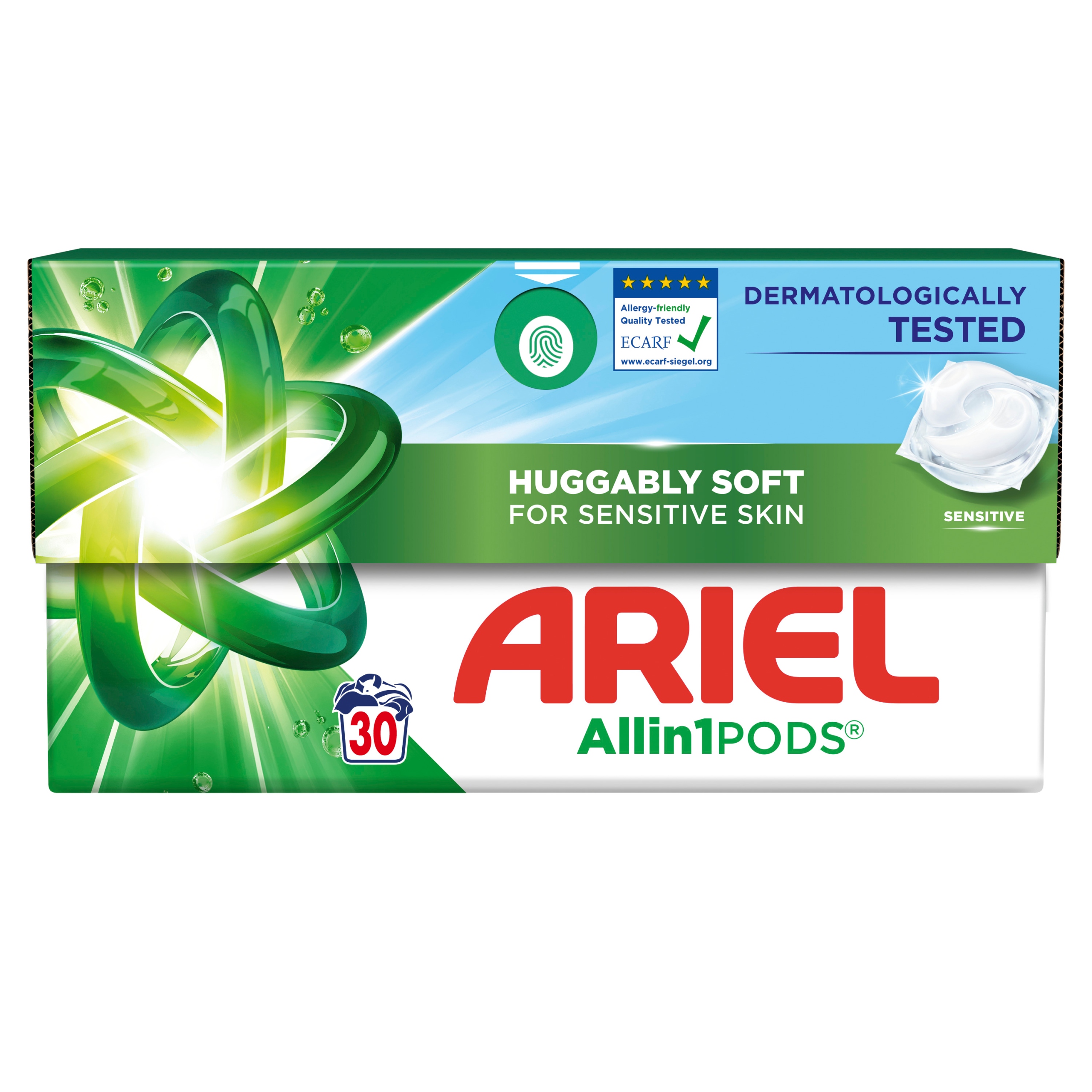 Levně Ariel Allin1PODS Huggably Soft pro Citlivou Pokožku 30 praní