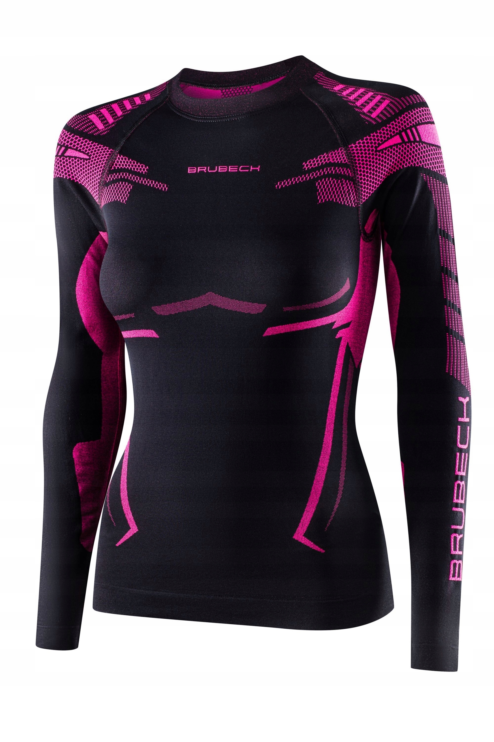 Brubeck Dámská termoaktivní Mikina Dry černá/fuchsiová vel. M na lyže