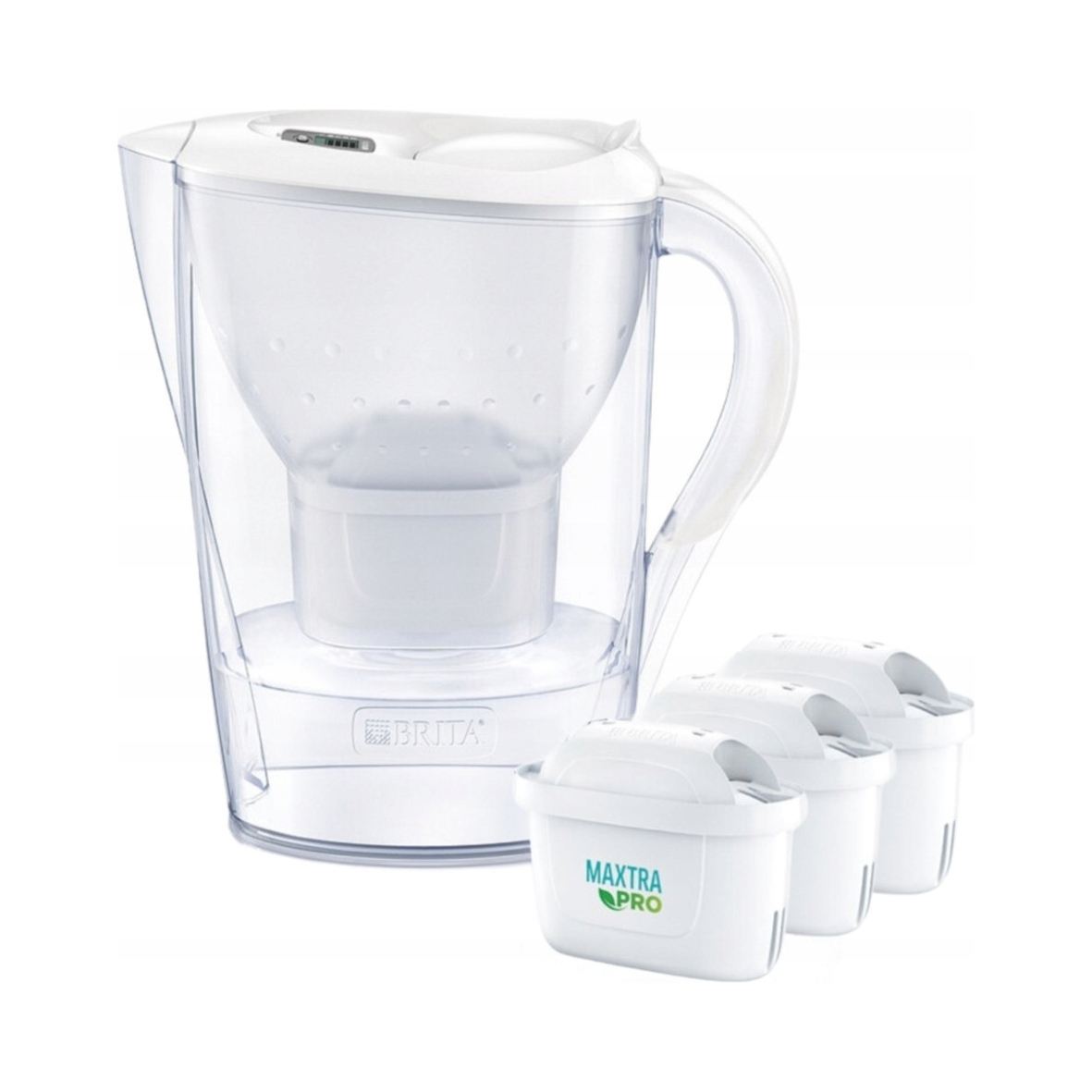 Bílá filtrační konvice Brita Marella 3x filtr na vodu Maxtra Pro Pure