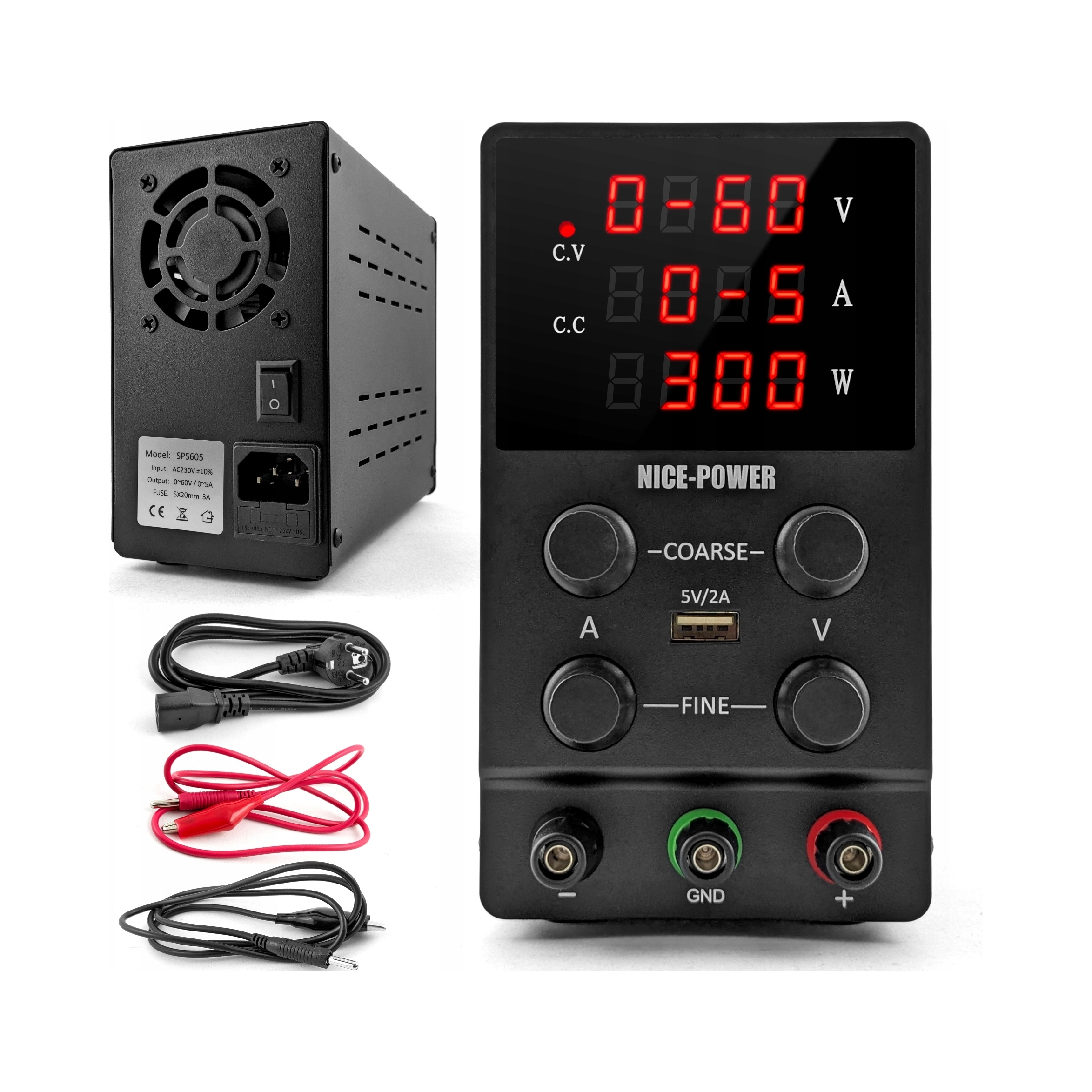 Zasilacz laboratoryjny Gomedia SPS6005 300 W 0-5 A 0-60 V