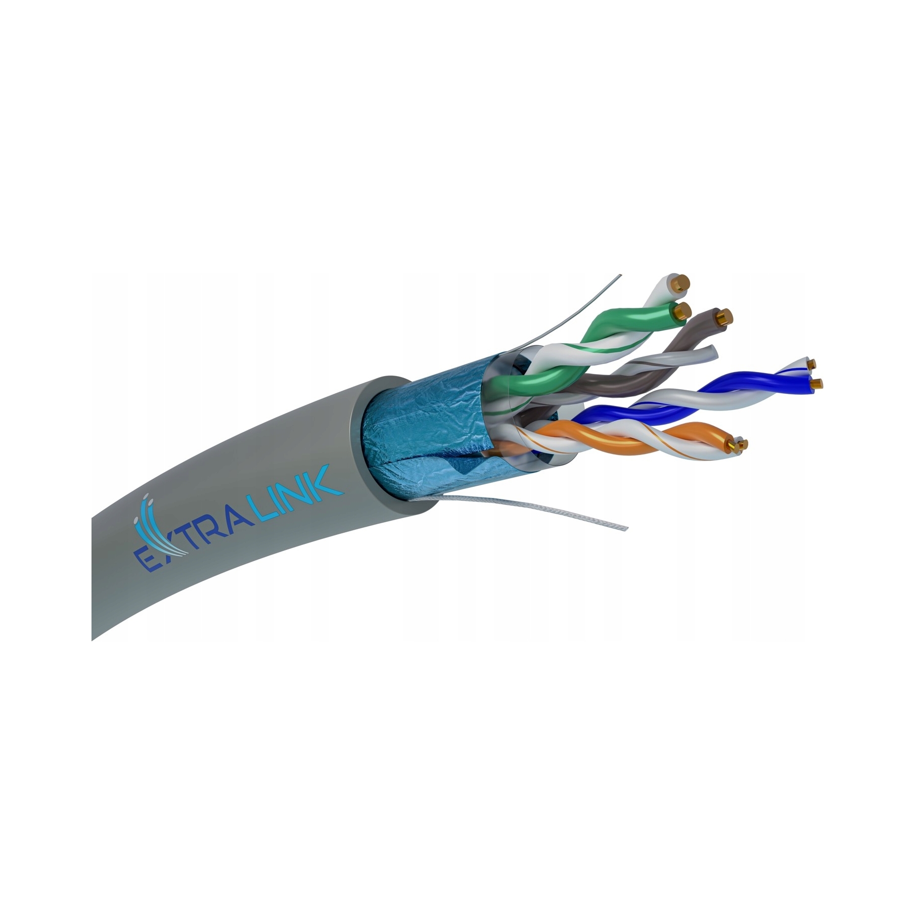 Extralink CAT5E Ftp (f/ Utp) Wewnętrzny Kabel sieciowy skrętka 305M