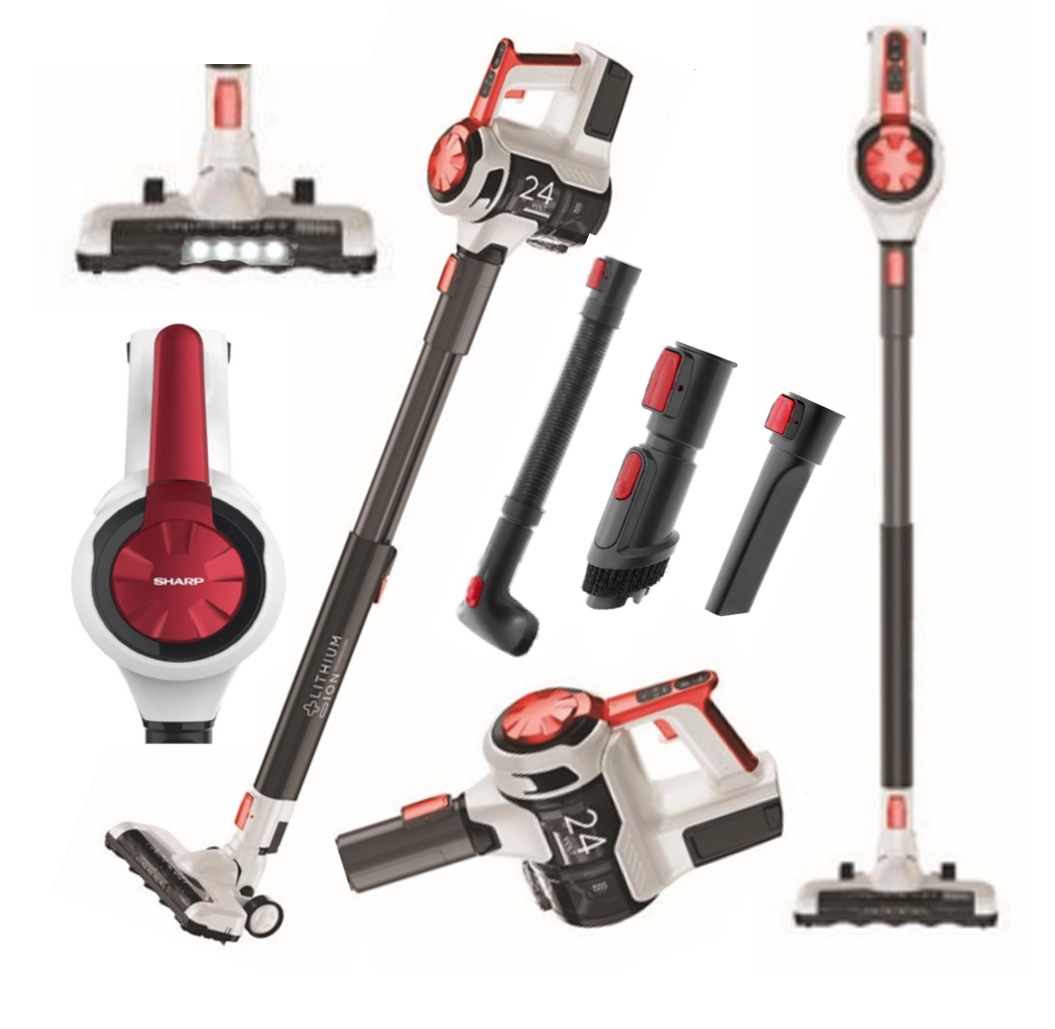 MOCNY Odkurzacz pionowy Sharp SA-VP1001RW-EU biały