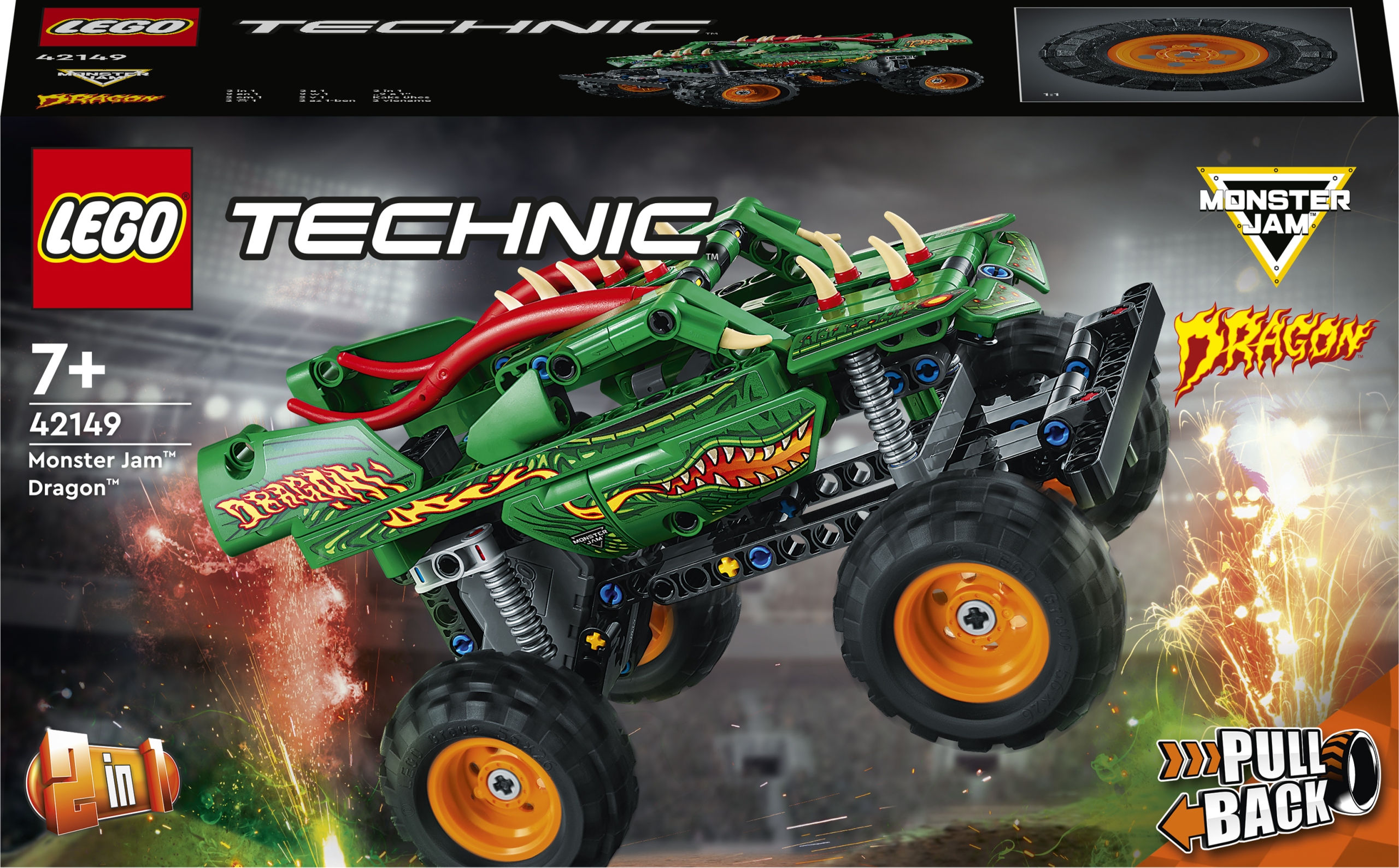 LEGO TECHNIC MONSTER JAM DRAGON 42149 Marka LEGO