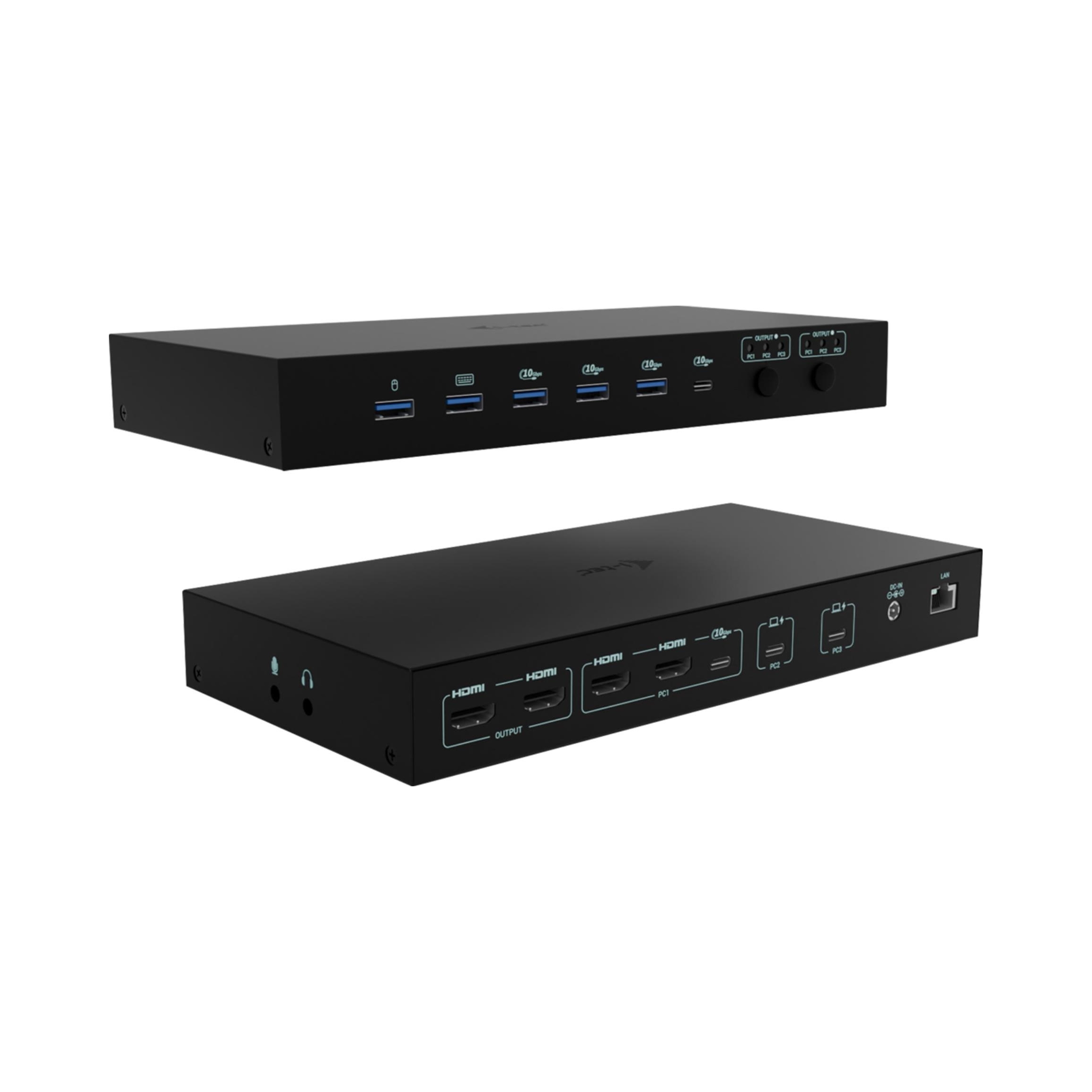 Stacja dokująca do laptopa i-tec Usb-c Kvm Dock Pro Three Hosts 2x Video