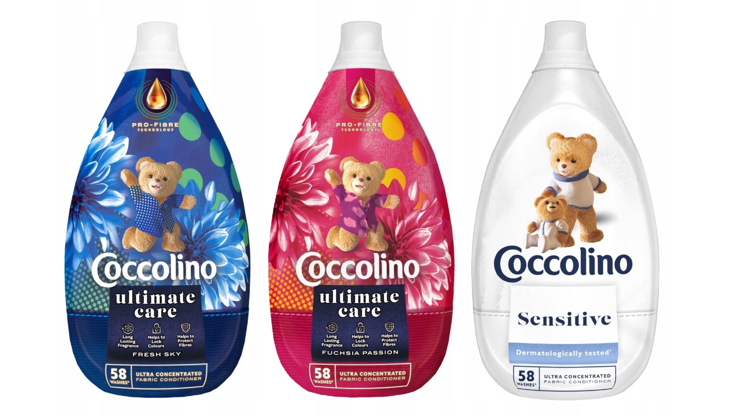 Tekutá aviváž Coccolino Ultimate Care MIX 3x870ml
