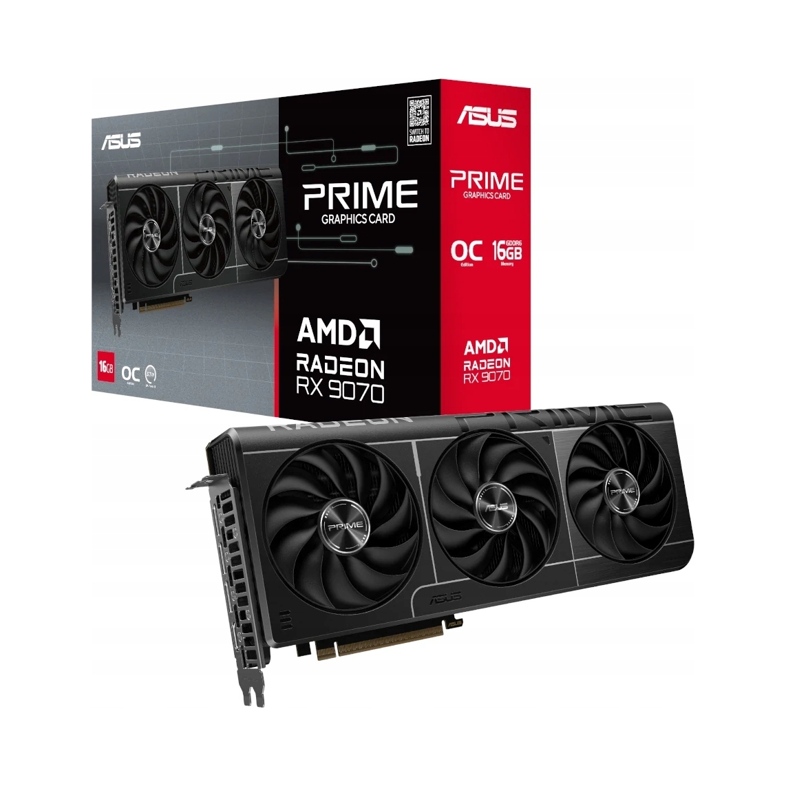 Grafická karta Asus Prime Radeon Rx 9070 Oc 16GB GDDR6 (PRIME-RX9070-O16G)