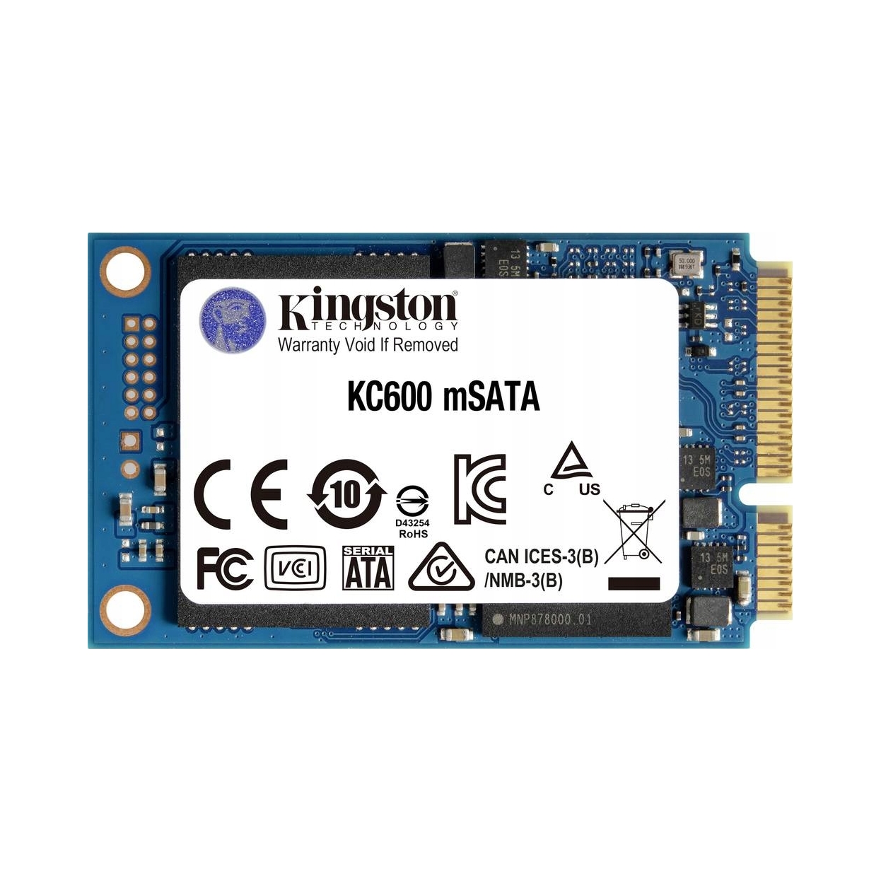 Ssd disk Kingston KC600 256GB mSATA 1,8" 550/500 MB/s Nand 3D Tlc