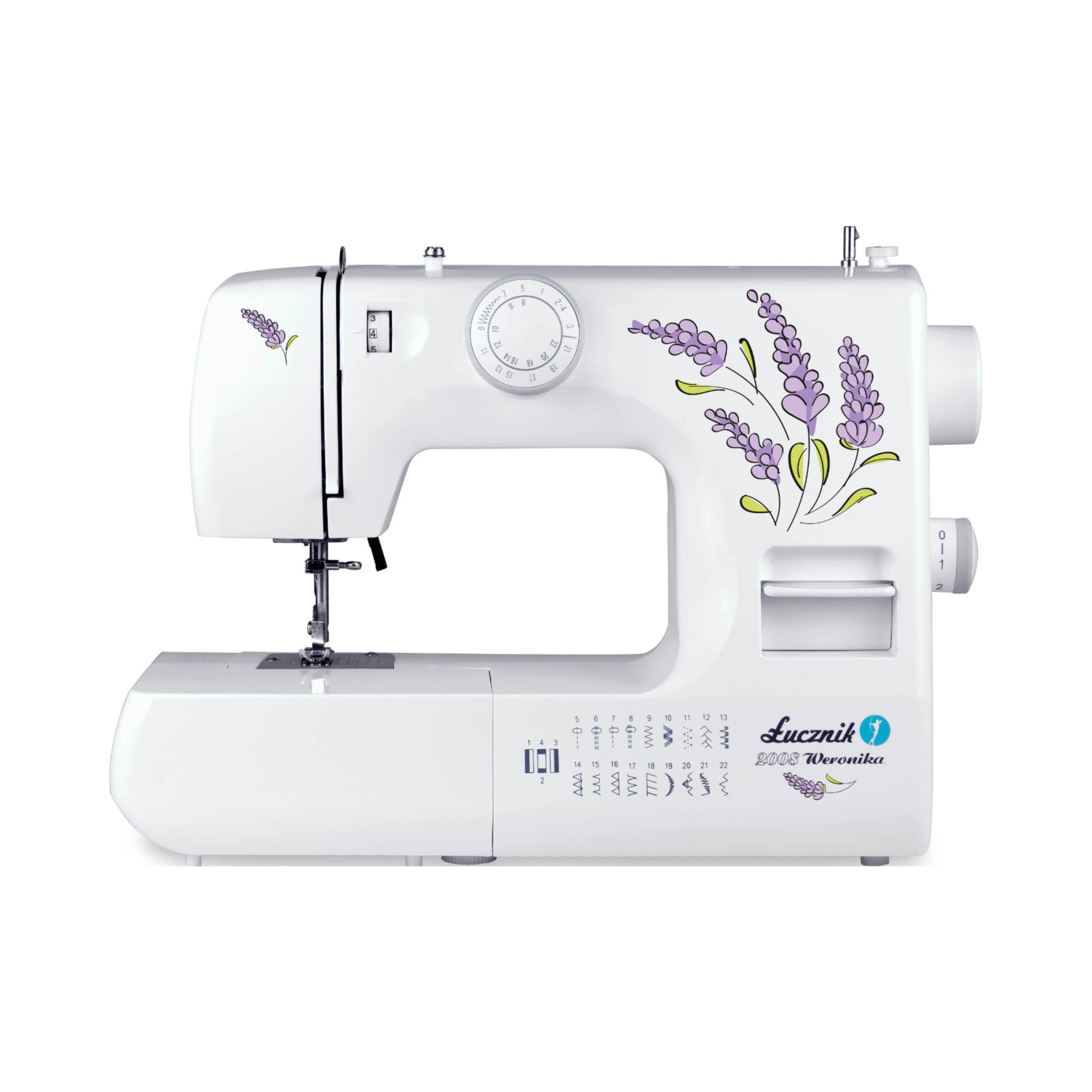 Maszyna do szycia domowa mechaniczna prosta Łucznik Weronika II 22 programy