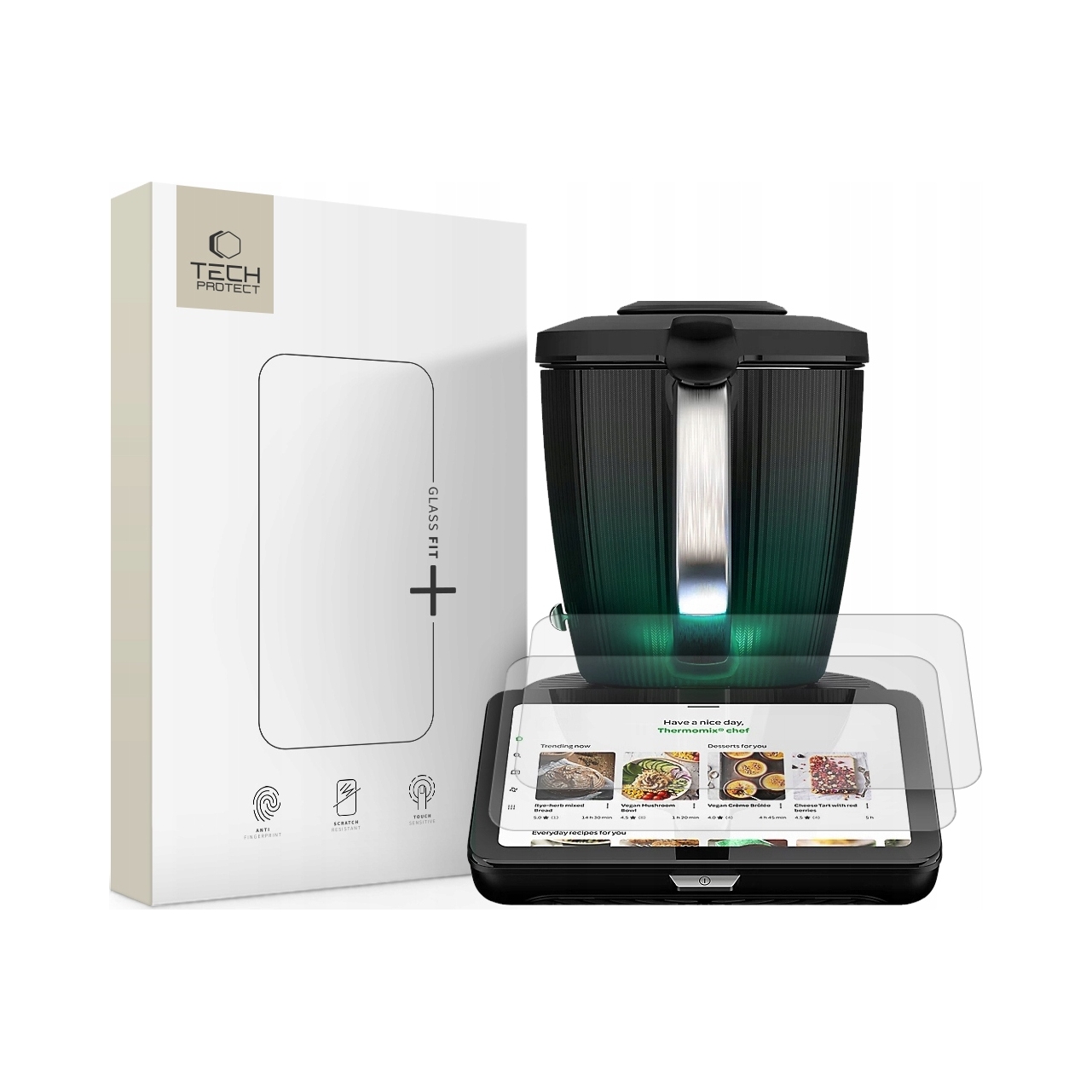 Szkło hartowane Tech- Protect Glass Fit+ 2- pack na Thermomix TM7 Tech-
