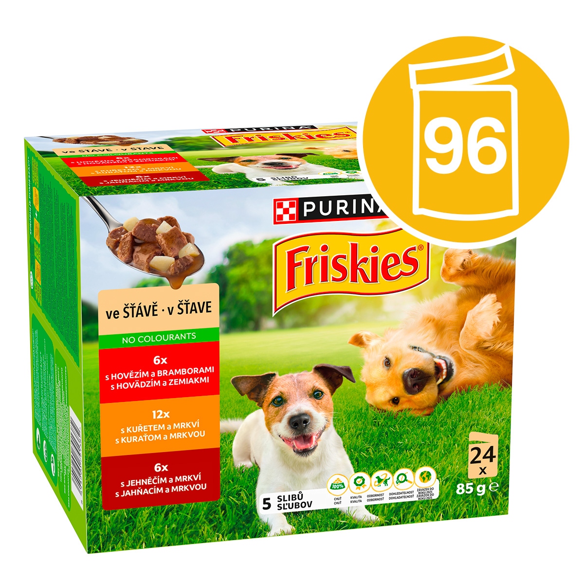 Friskies Adult multipack 96 x 85 g lahodný výběr ve šťávě
