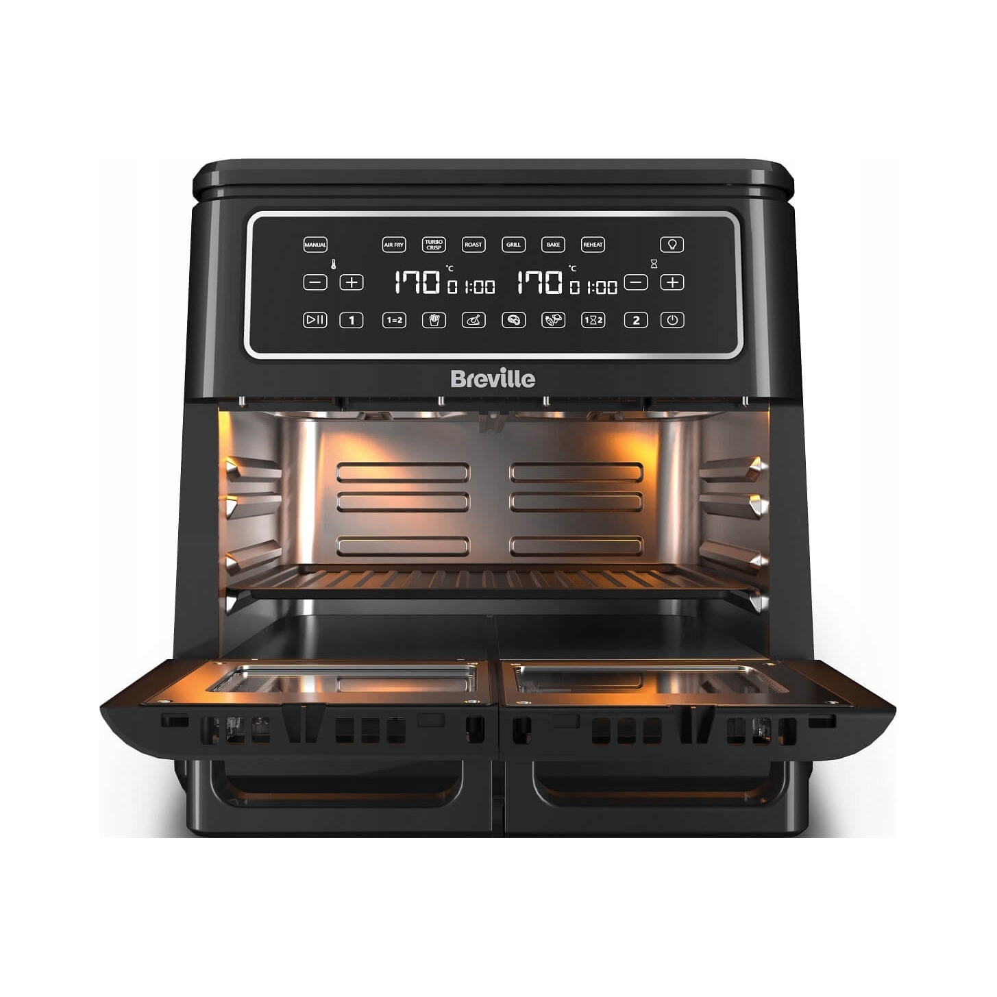 BREVILLE Frytkownica Halo Flexi 11L Cyfrowa Podwójna Komora 2400W Wersja 2 — miniatura 7