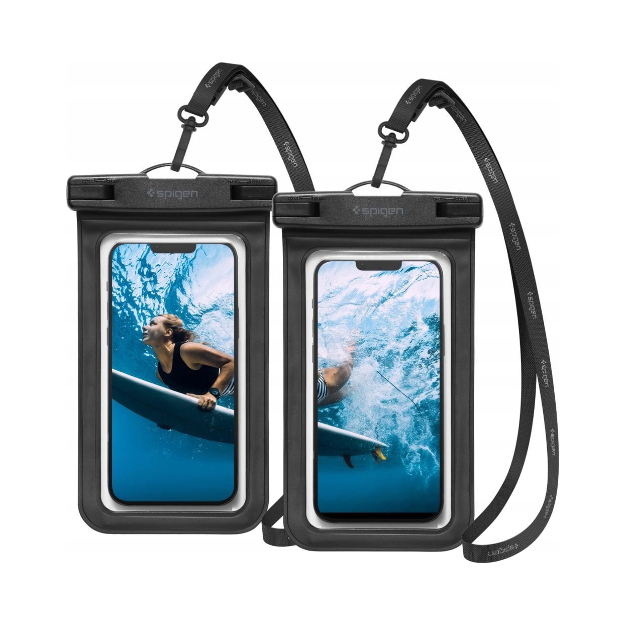 Spigen A601 Universal Waterproof Case 2- Pack Black Spigen