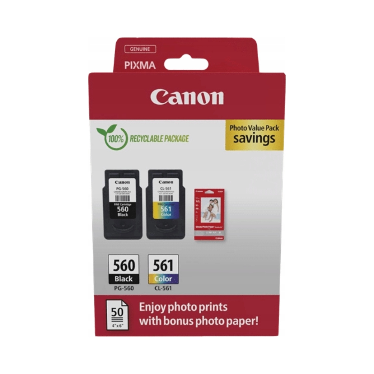 2balenie atramentu PG-560 CL-561 3713C008AA Canon Pixma TS5450 papier