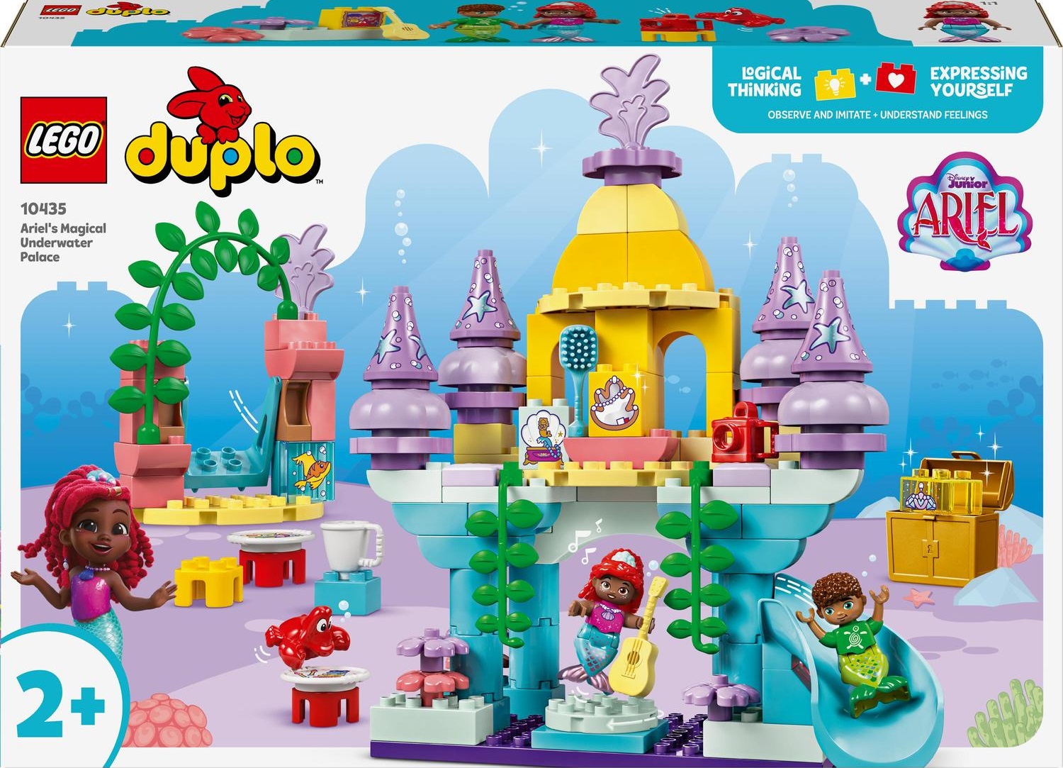 Sada kostek Lego Duplo 10435 Kouzelný podmořský palác Arielky 2+