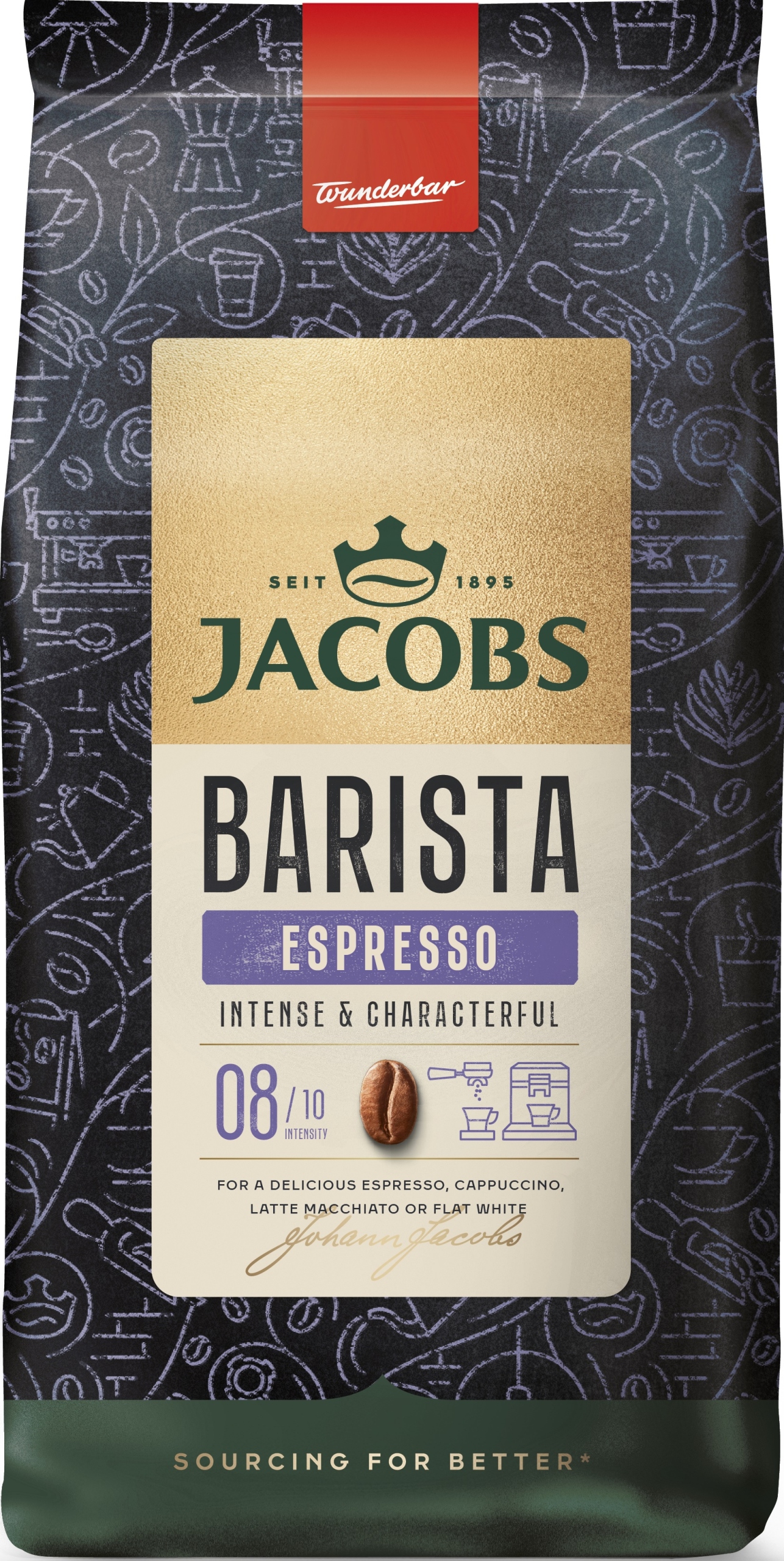 Levně Espresso 1KG Zrnk.káva Jacobs Barista