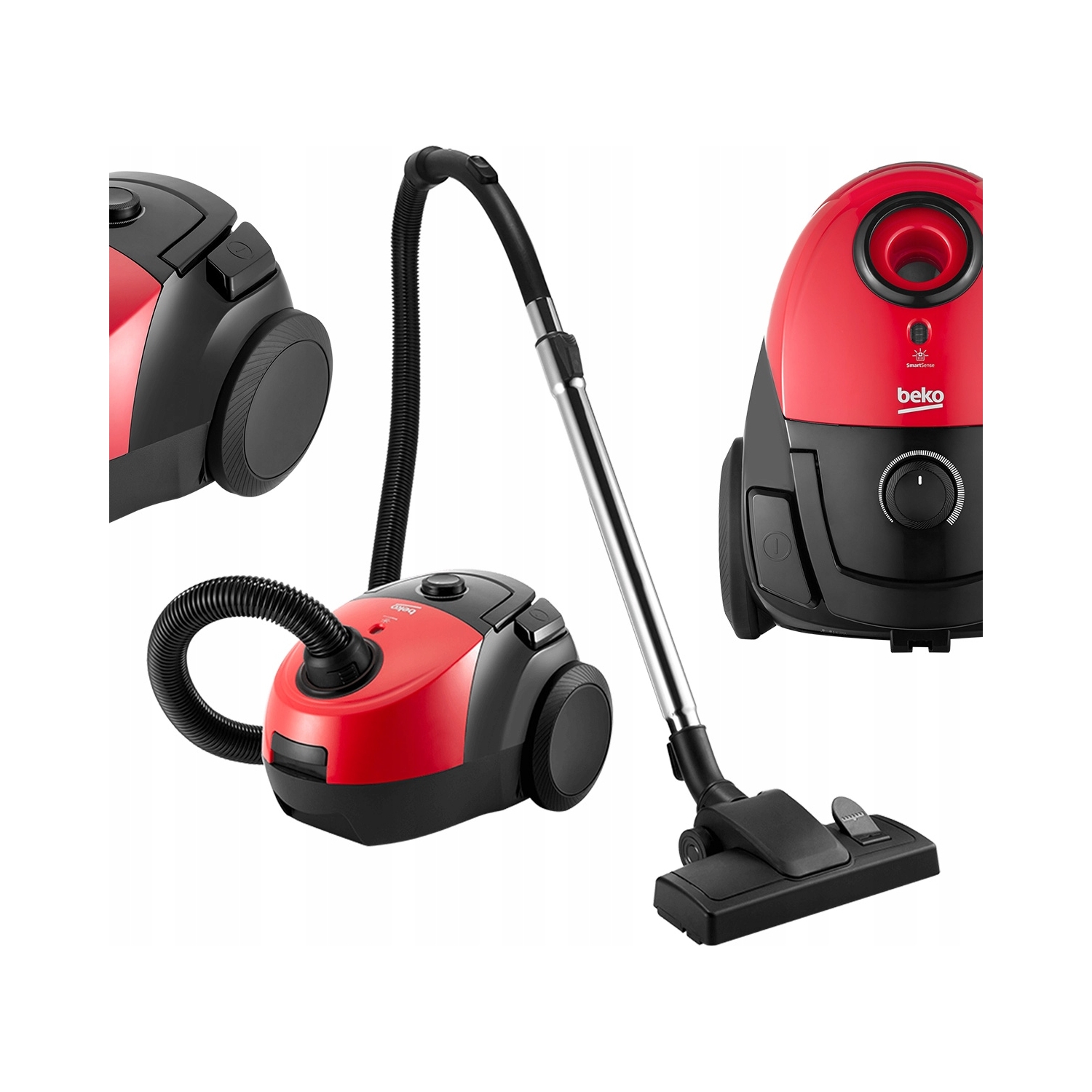 Sáčkový, podlahový vysavač Beko VCC 34801AR Hepa červený