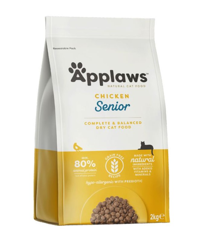 Levně Applaws Senior Chicken Suché krmivo pro kočky 2 kg