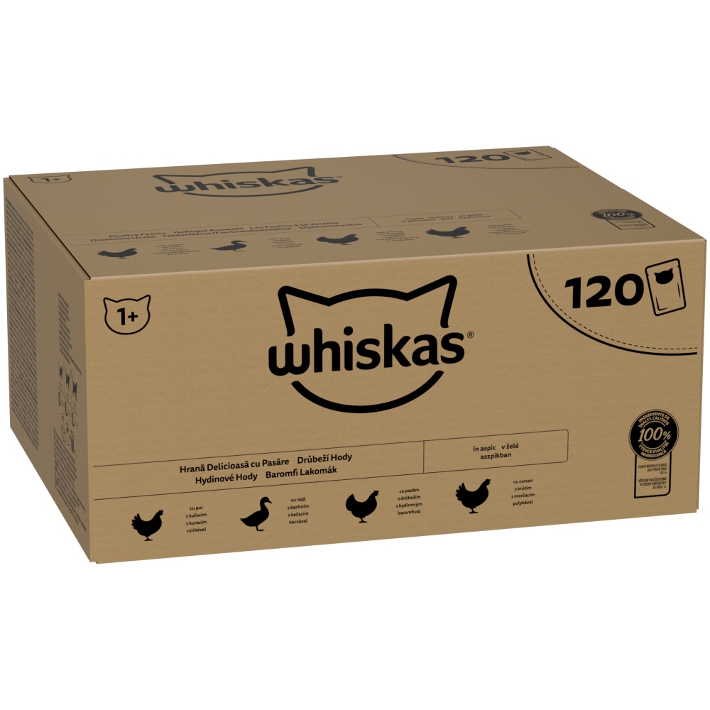 Whiskas Adult Karma Mokra Drobiowa Uczta W Galaretce, 120X85G
