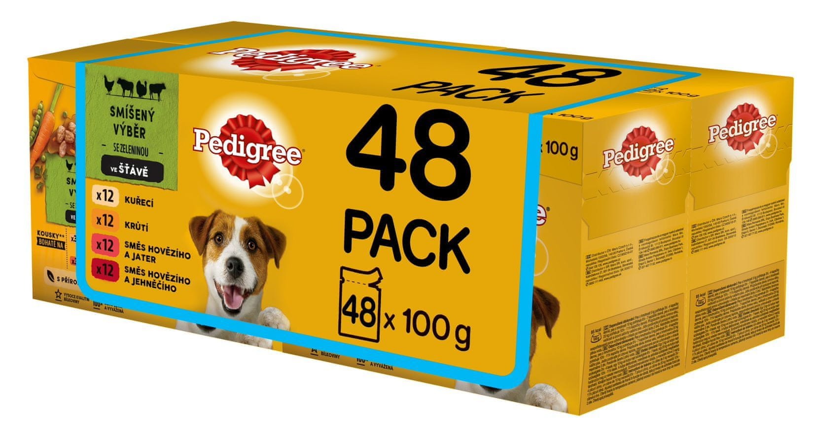Pedigree Vital Protection kapsičky masový výběr se zeleninou ve šť. 48x100g