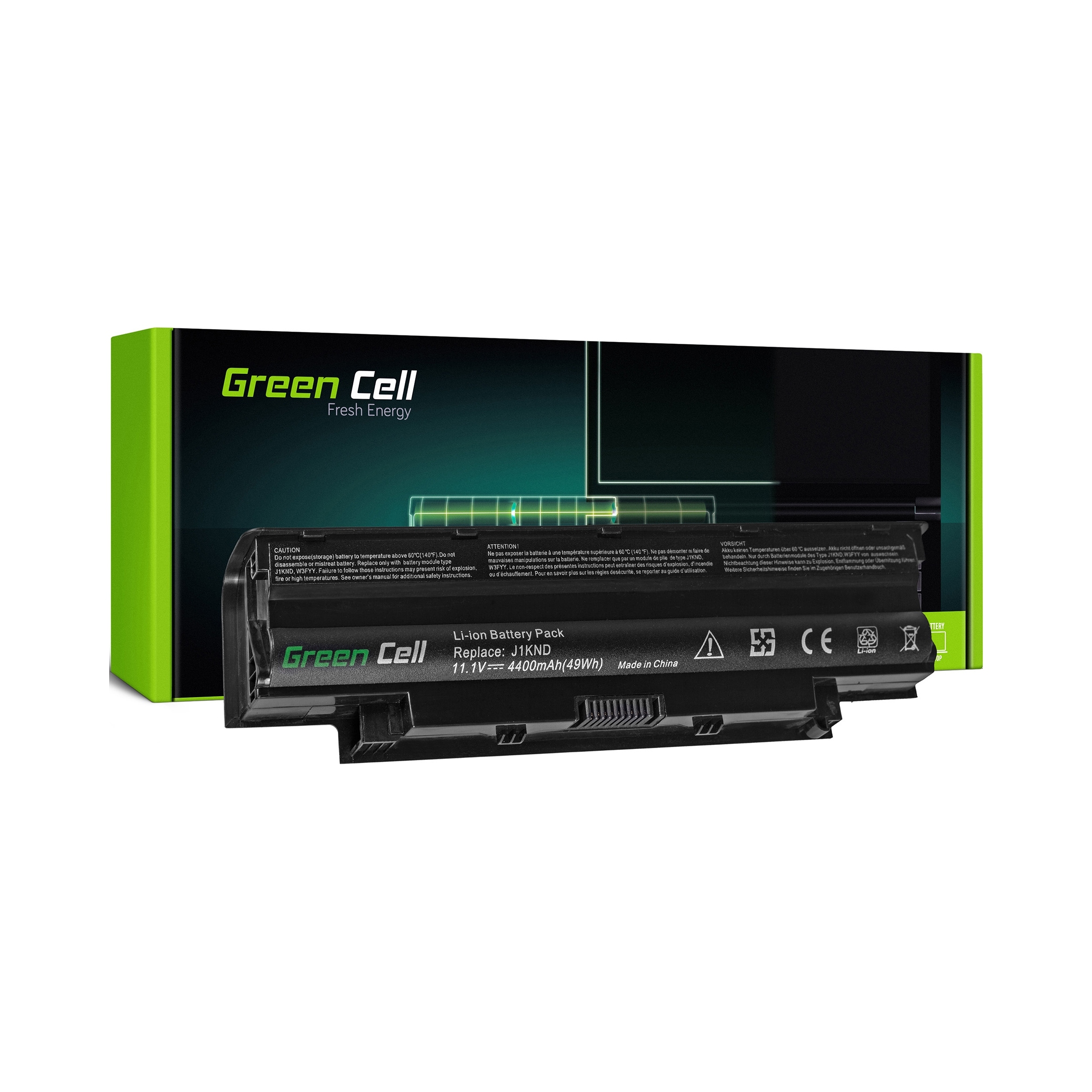 Green Cell Bateria DE01 Do Dell J1KND 4400 Mah 11.1V