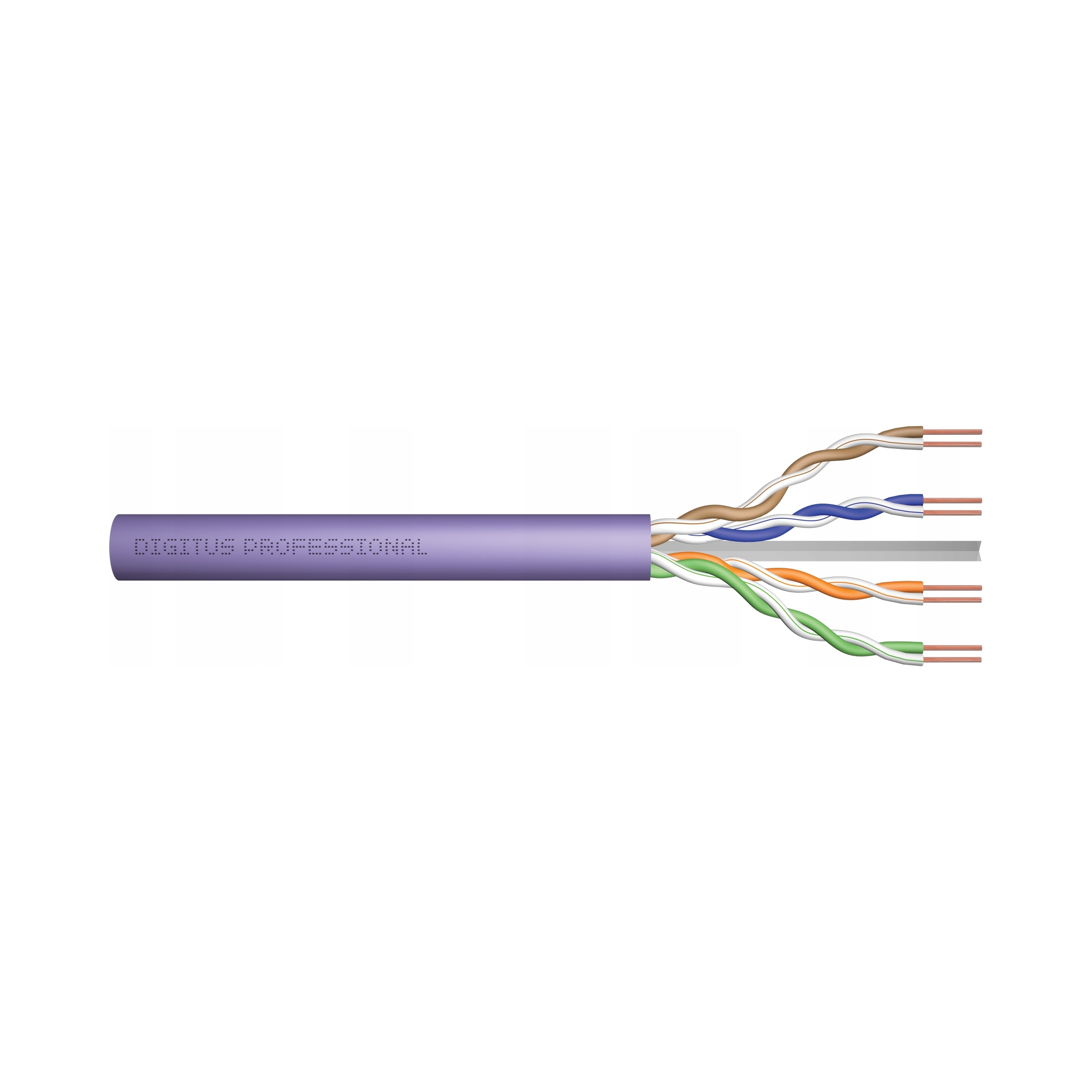 Kabel teleinformatyczny instalacyjny Digitus kat.6, U/utp, Dca, drut, Awg 2