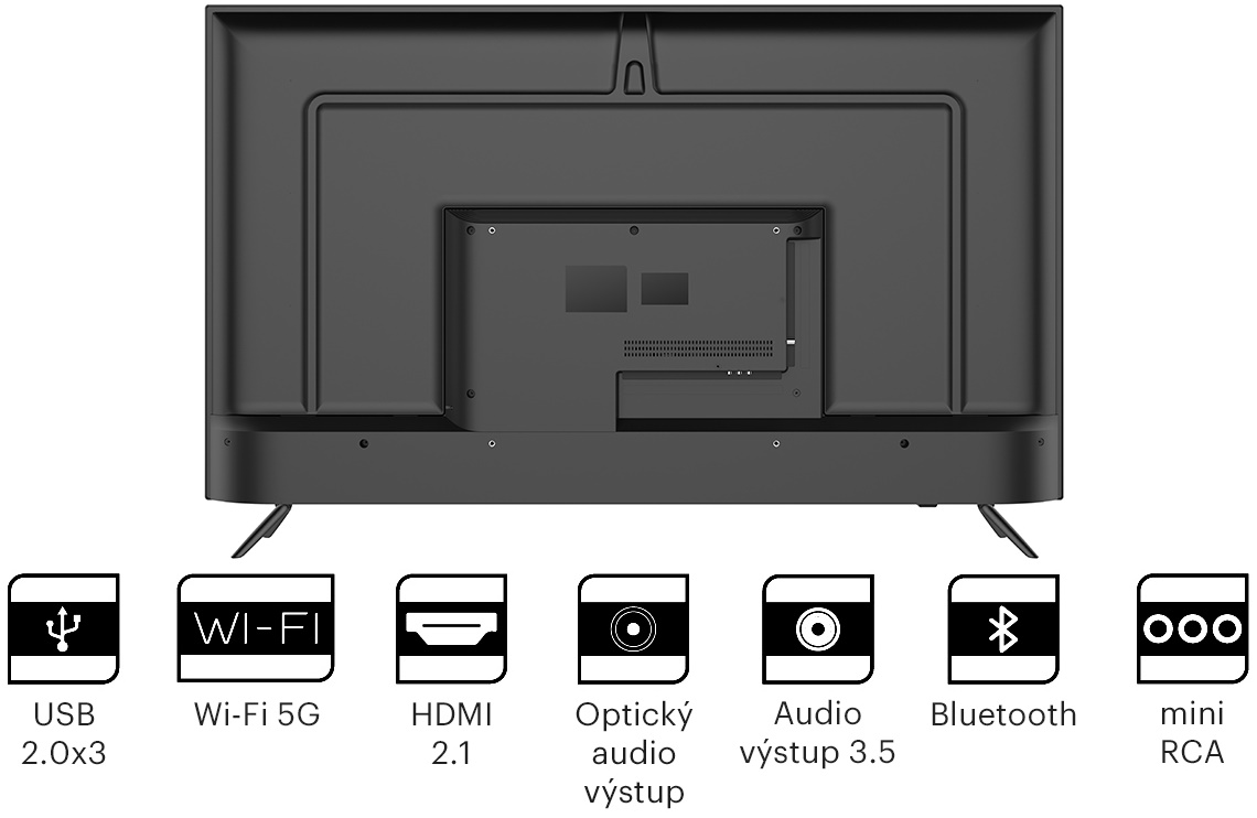 TV LED 50" KIVI 50U740NB 4K UHD Smart Android TV WiFi Bluetooth Format HD 4K UHD