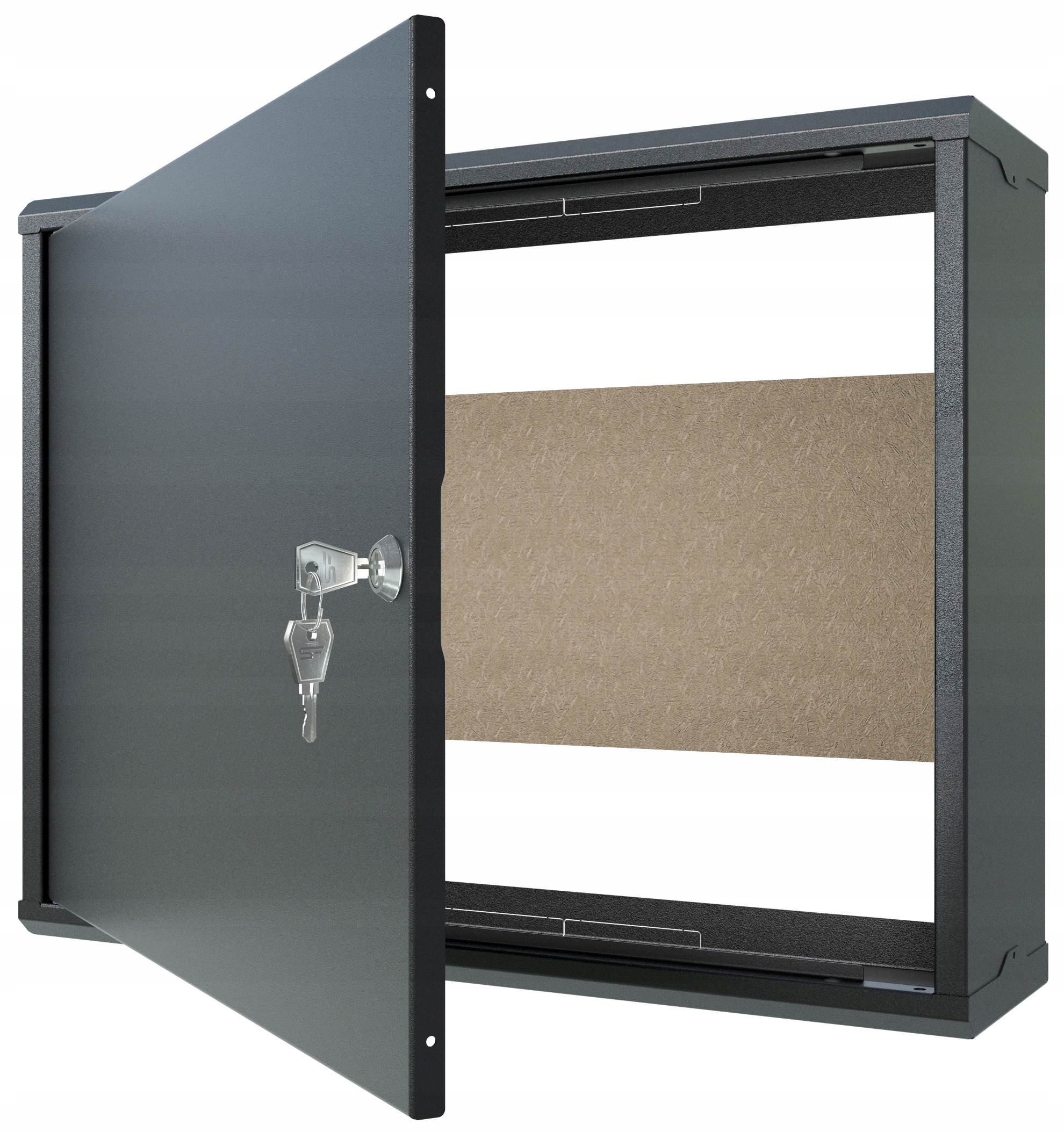 Skříň 52x40x14 cm Multimediální rozvaděč, kovová, nástěnná