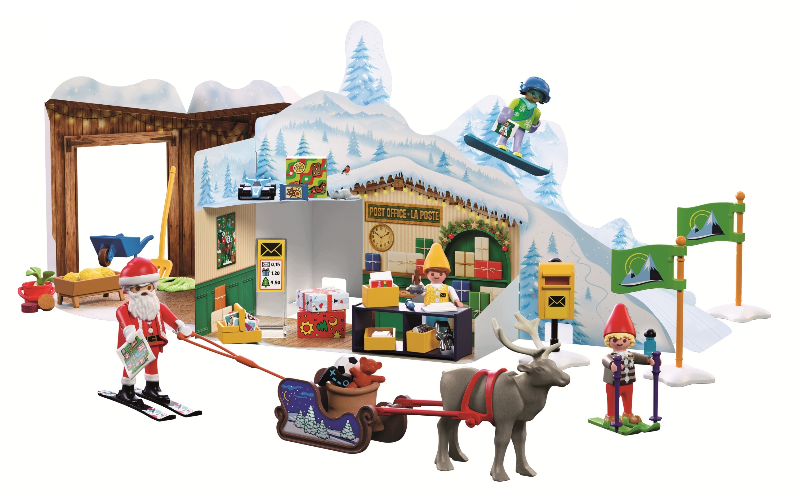 Адвент-календарь Playmobil 72226 Северный полюс, 103 детали и почта Санта-Клауса, от 4 лет — фото 2