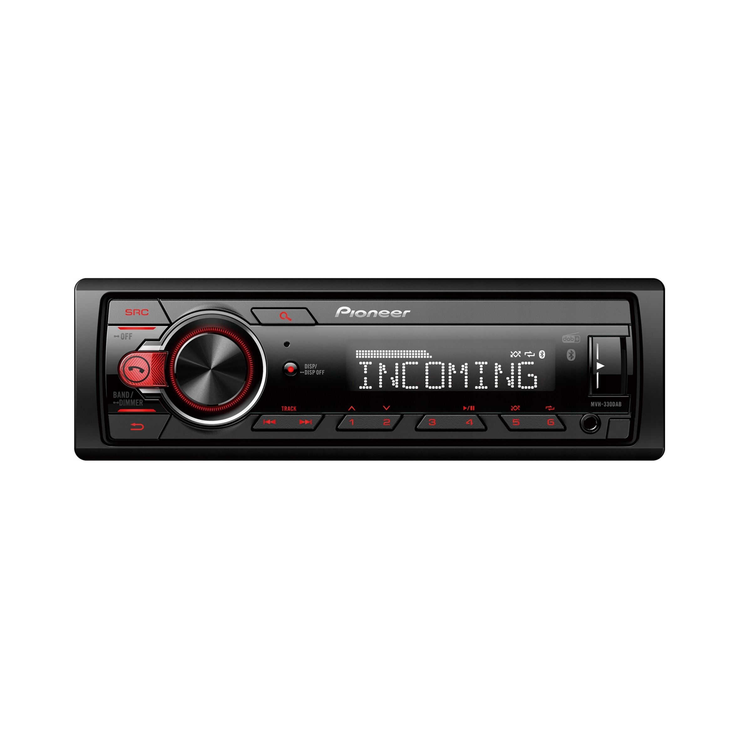 Pioneer MVH-330DAB Autorádio Bluetooth Dab+ MP3 Usb Aux Flac 4x50W