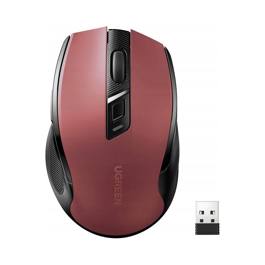 Mysz bezprzewodowa Ugreen MU006 2. 4GHz+BT 5. 0 (czerwona) Ugreen