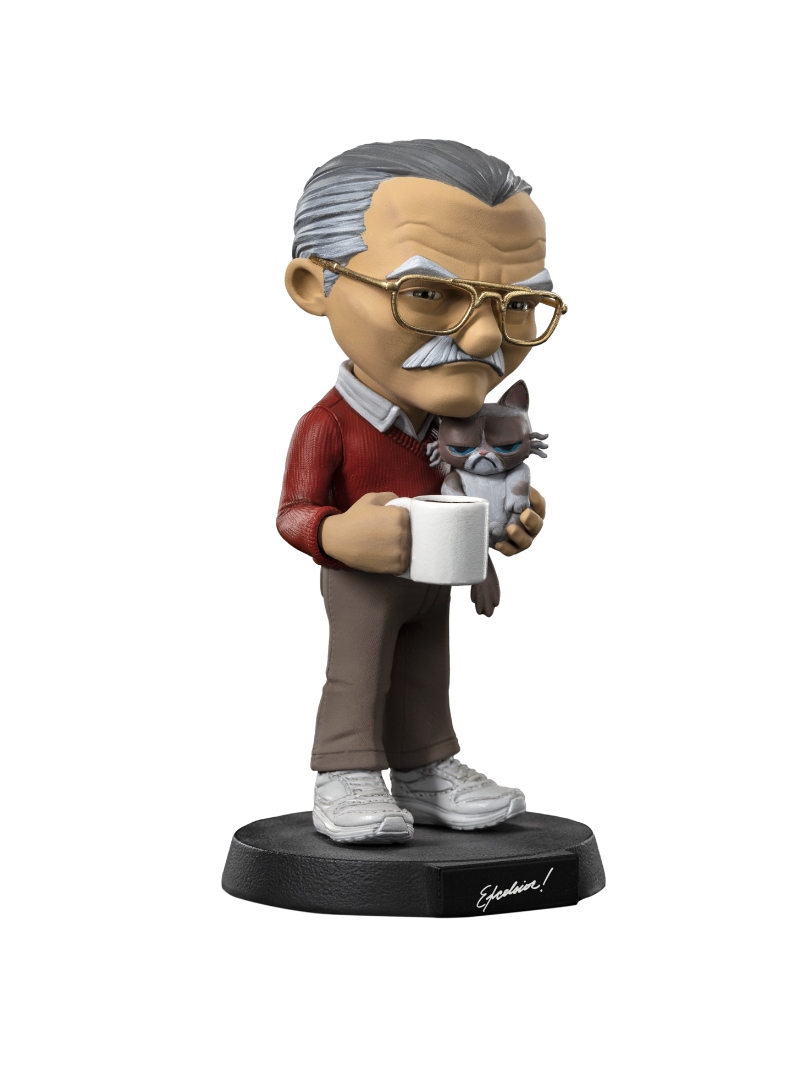 Iron Studios Figurka Mini Co Pow! Stan Lee s nevrlou kočkou