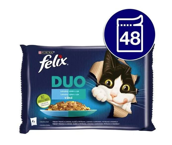 Felix Fantastic kapsičky pro kočky losos,pstruh (12)4x85 g