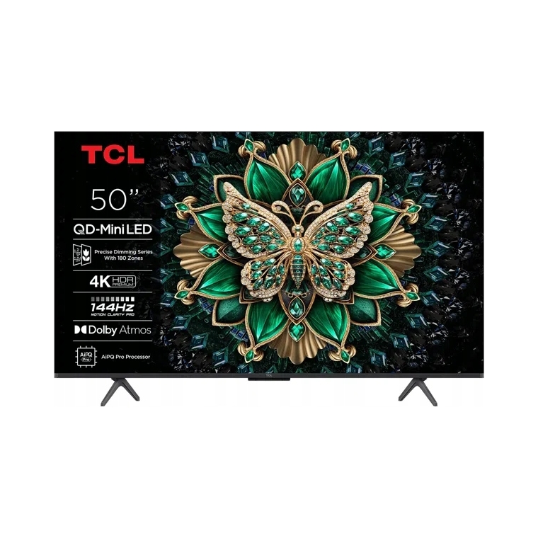 Telewizor 50 cali Qled Tcl 50Q6C Google Tv 4K Ultra Hd czarny