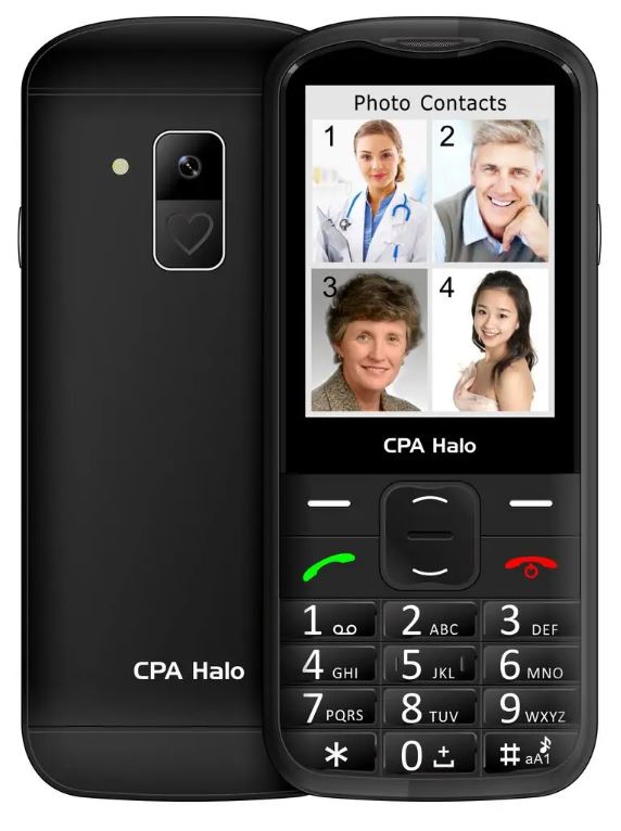 Telefon Cpa Halo 28 Senior černý s nabíjecím stojánkem