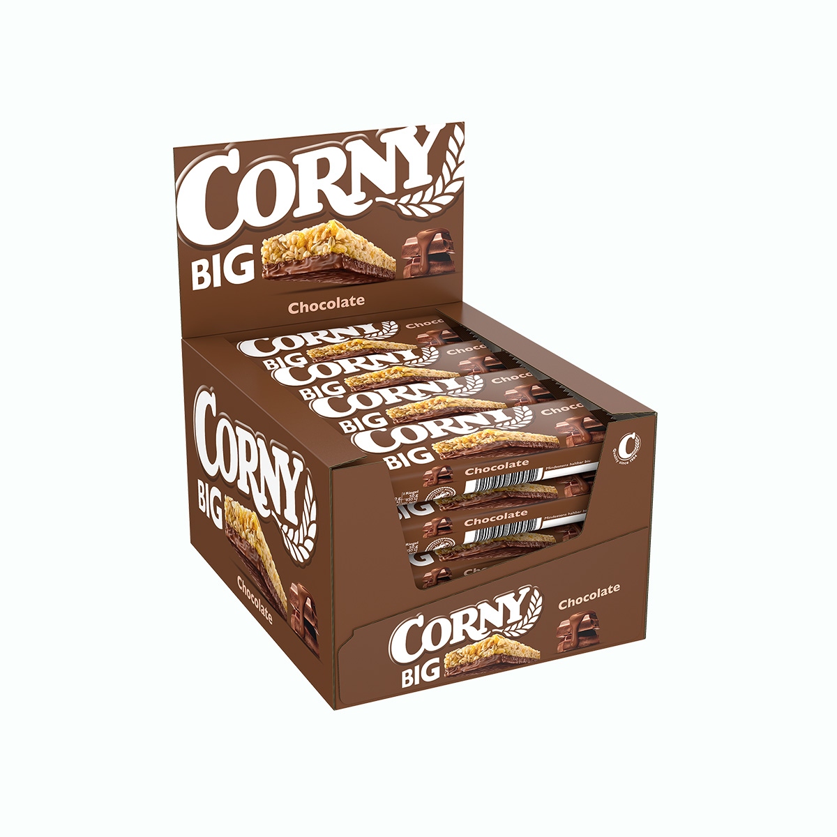 Levně Tyčinka Corny v čokoládě 24 x 50 g s vysokým obsahem vlákniny