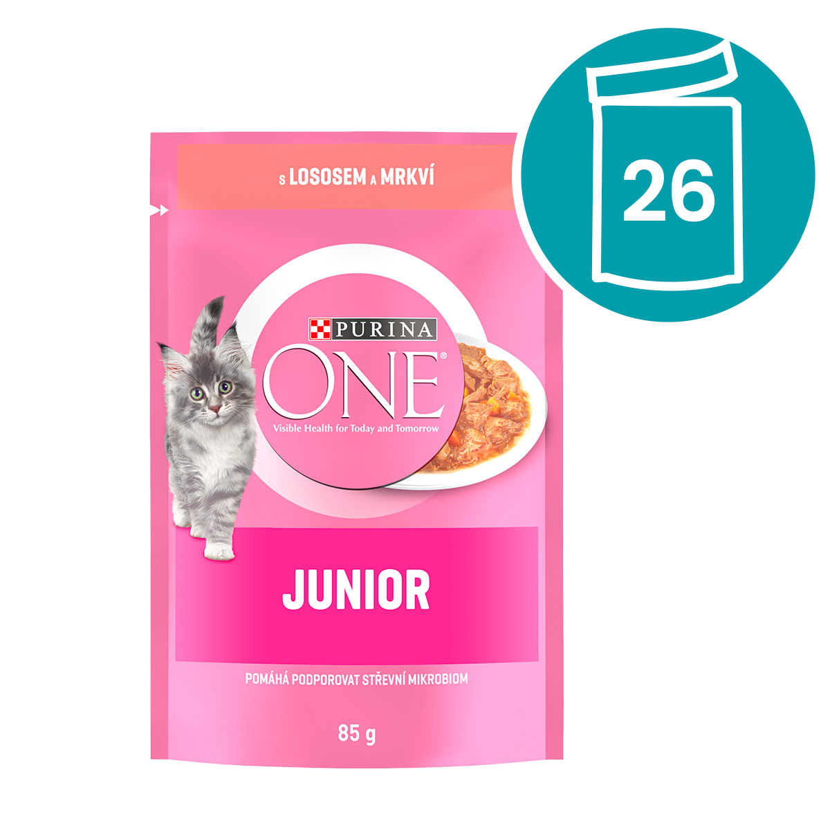 Levně Purina One Junior Losos v omáčce 26 x 85 g