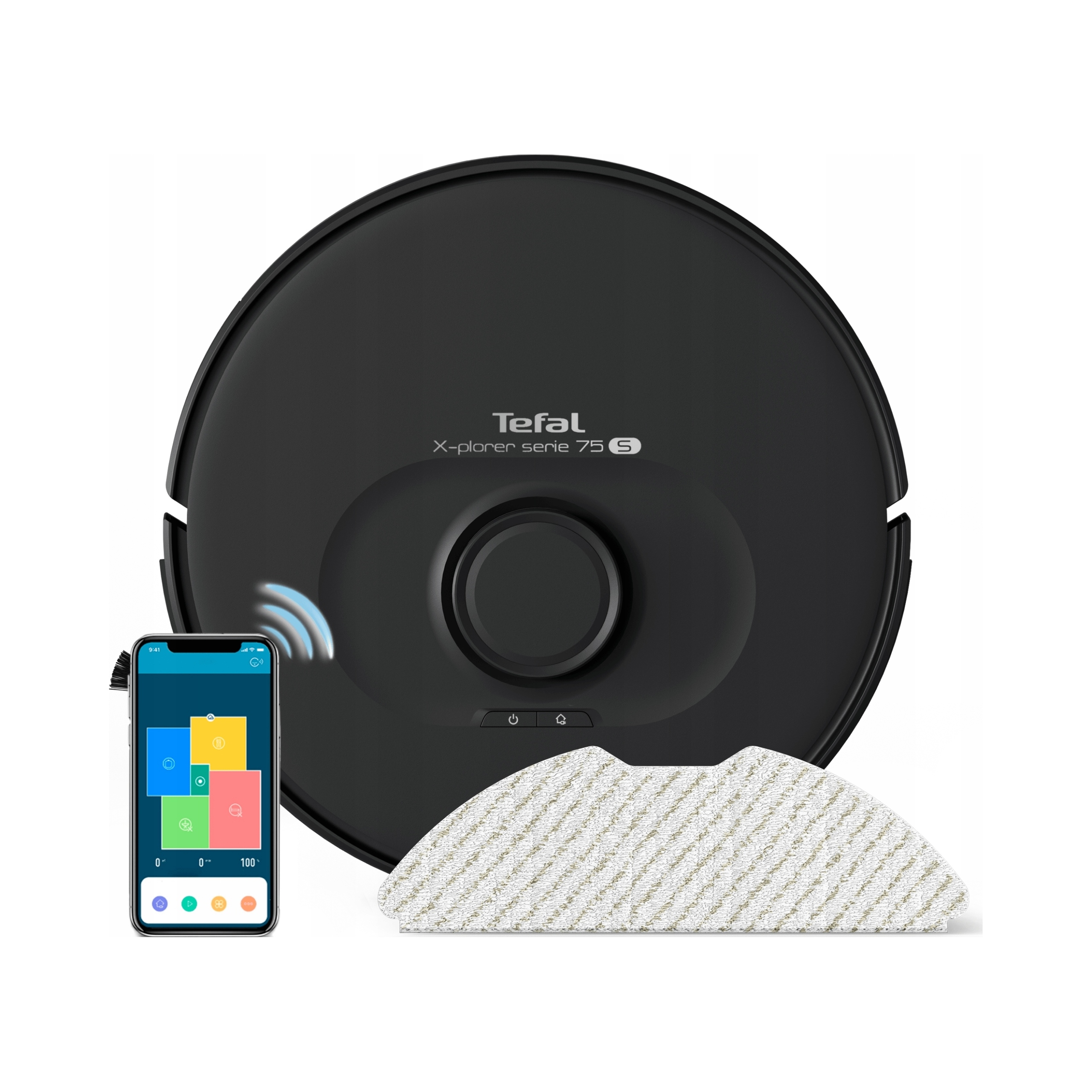 Robot sprzątający Tefal RG8575WH X-plorer Serie 75 S Animal & Al czarny