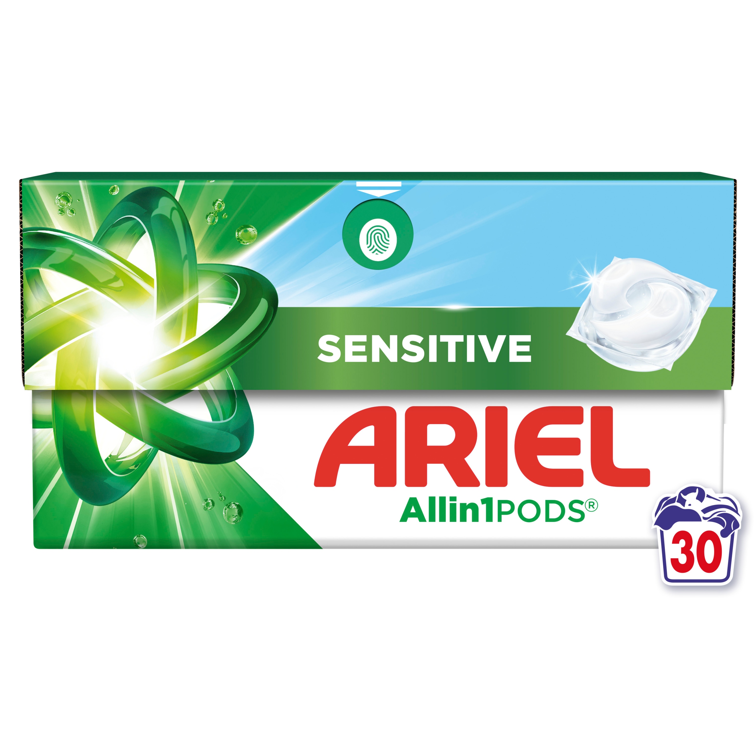 Levně Ariel Sensitive Allin1, kapsle na praní, 30 praní