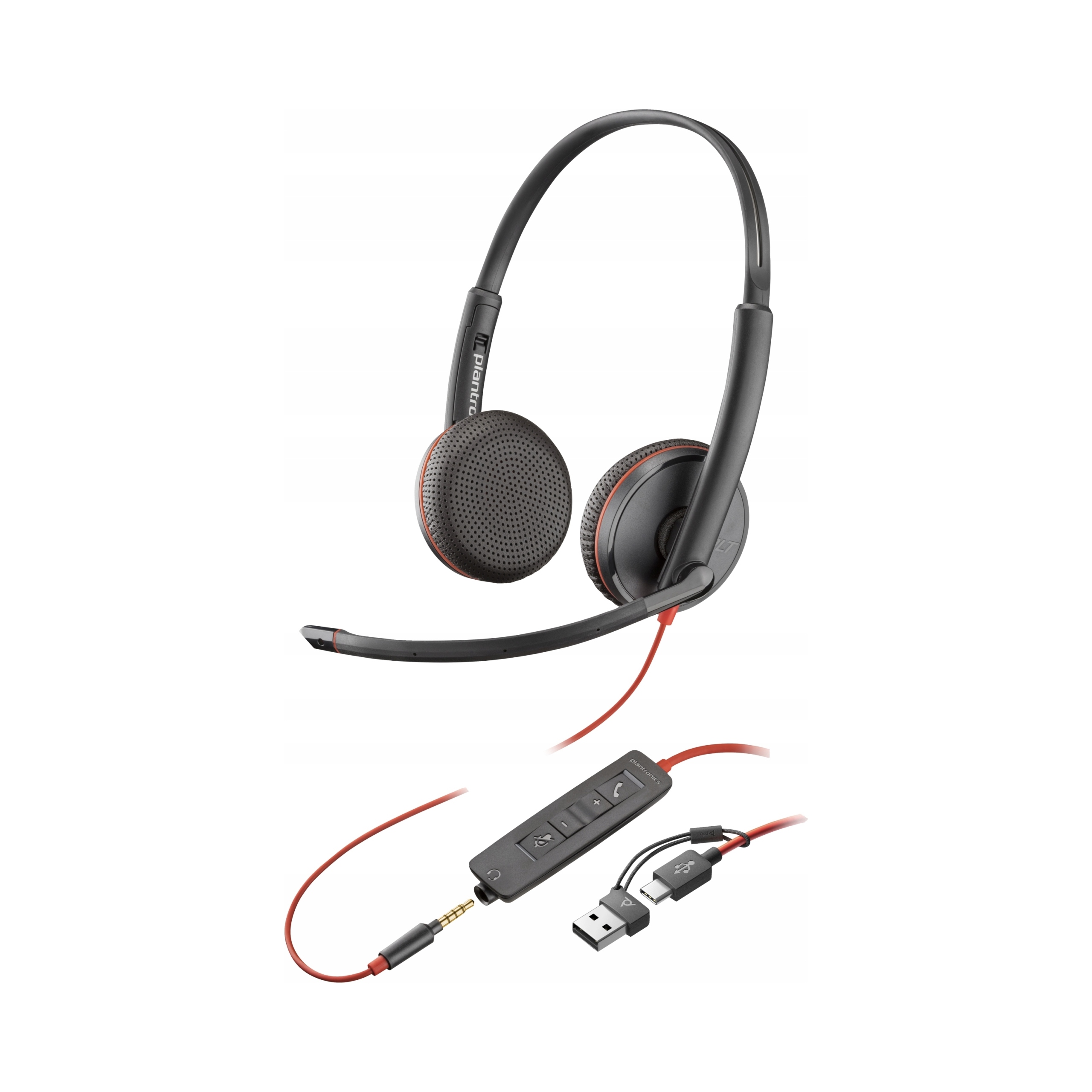 Stereo slúchadlá Hp Blackwire 3225 s Usb-c 3,5 mm jack adaptér Usb-c/a