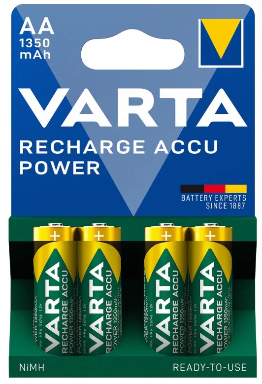 4x Akumulatorki varta 1350 mAh
