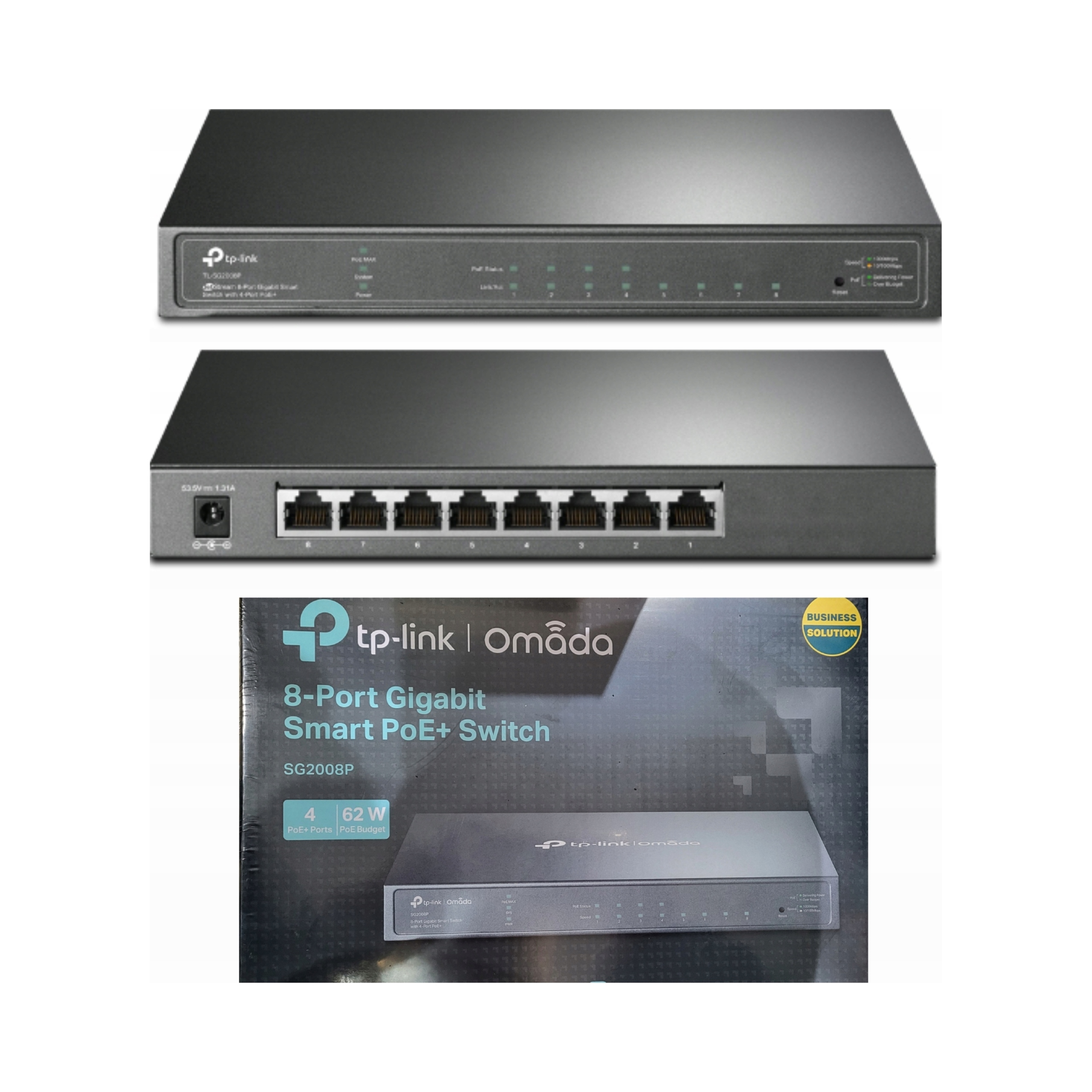 Switch Tp-link SG2008P 8 portów gigabitowych w tym 4 porty PoE ver 3.2