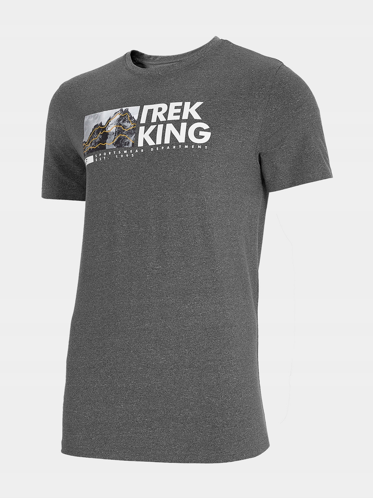 

T-shirt męski 4F H4L21-TSM060 szary melanż r.3XL