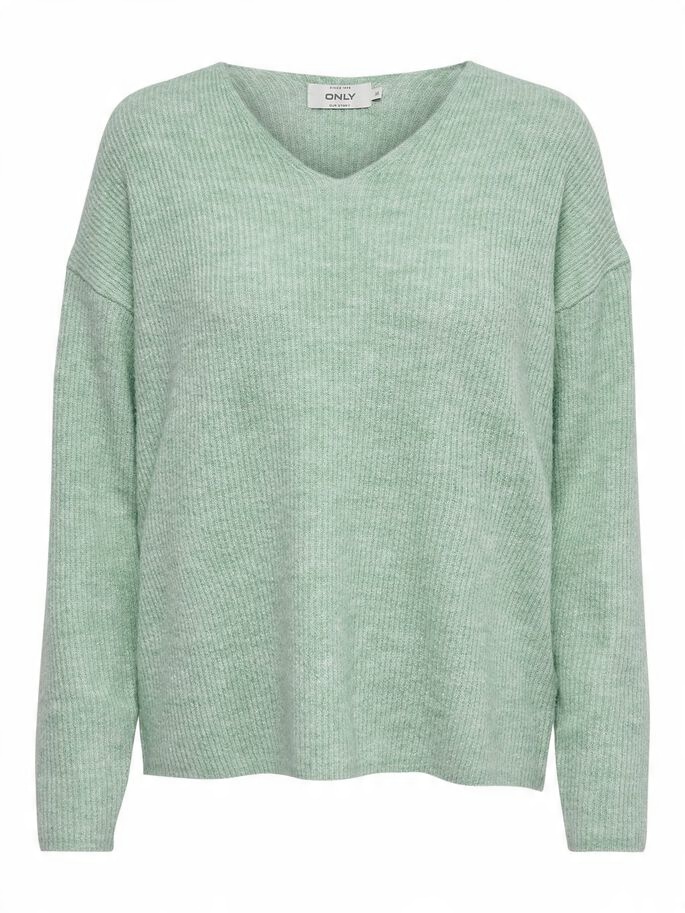 

Sweter damski Only Onlcamilla V-neck zielony r.S