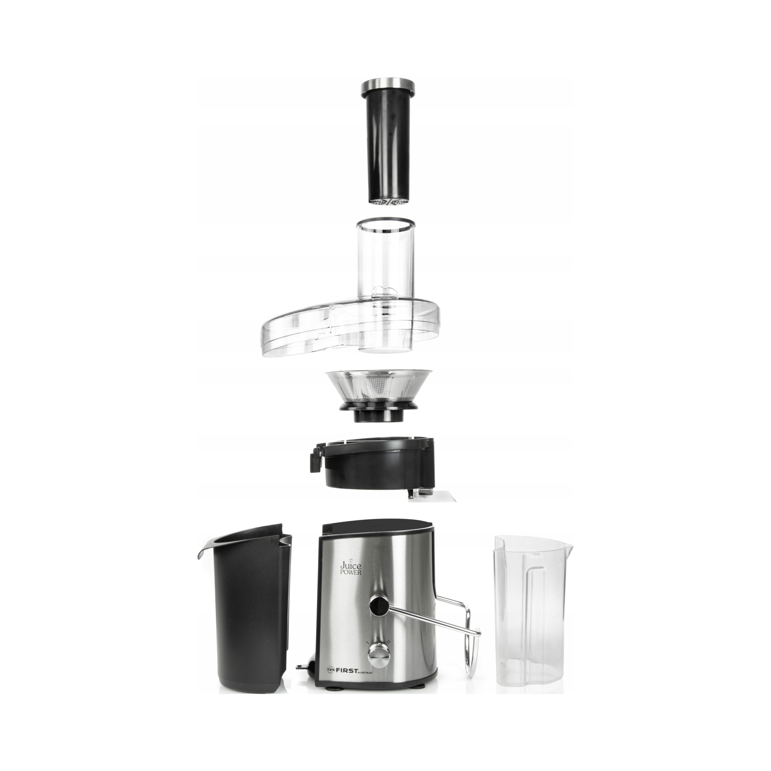 Odšťavňovač First Austria 5206-2 stříbrný/šedý 800 W