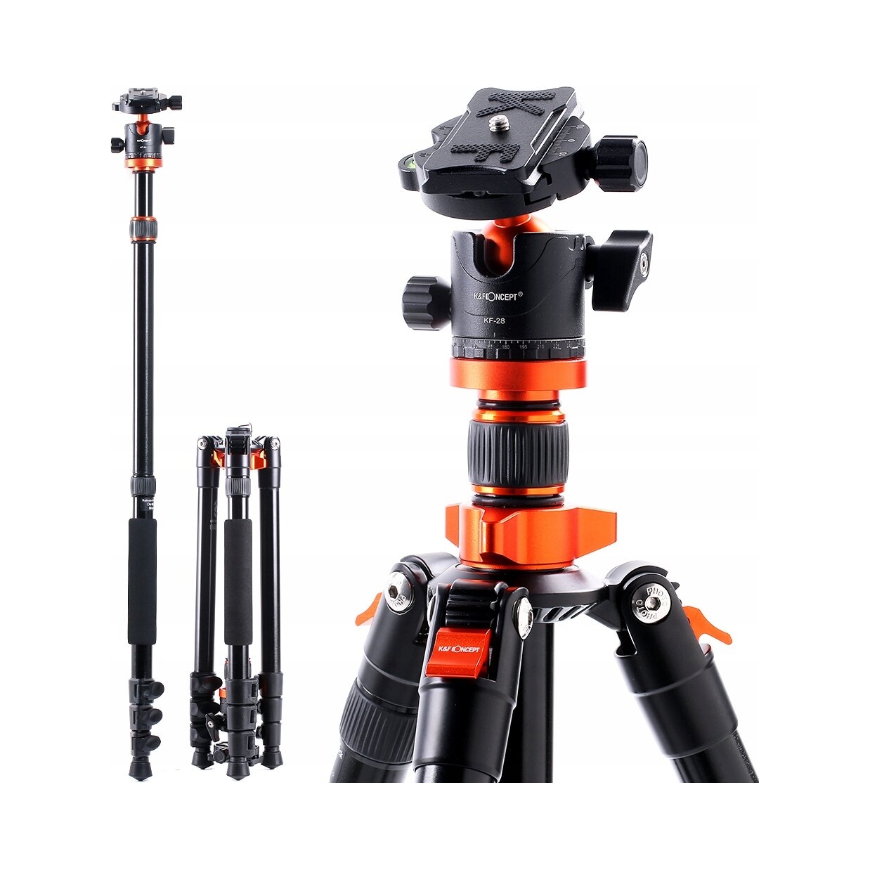 Tripod K&f Concept SA254M2 175 cm černý