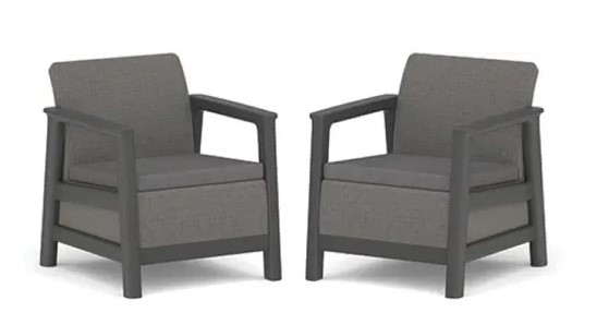 Keter Scandi Linea Duo Set Mountain Grey/Grafit