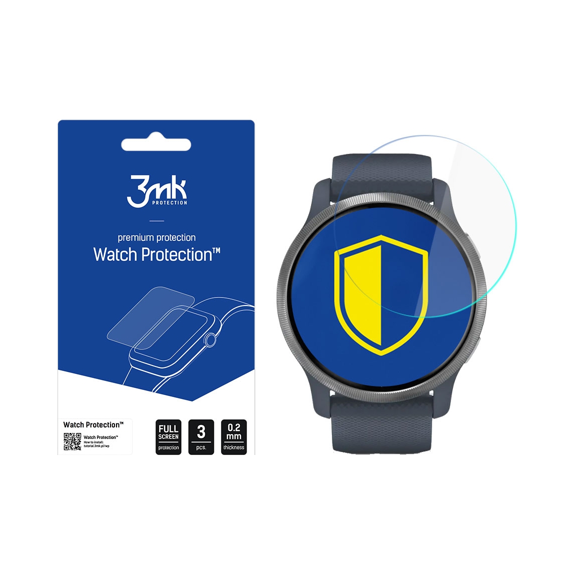 Folia ochronna 3mk Watch Protection™ v. Arc+ na Garmin Venu 2 3mk