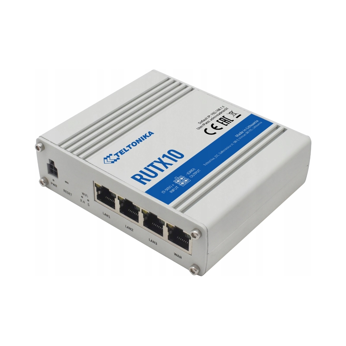Káblový router Teltonika RUTX10, 4x Lan, 4x Wan, 10/100/1000 Mb/s