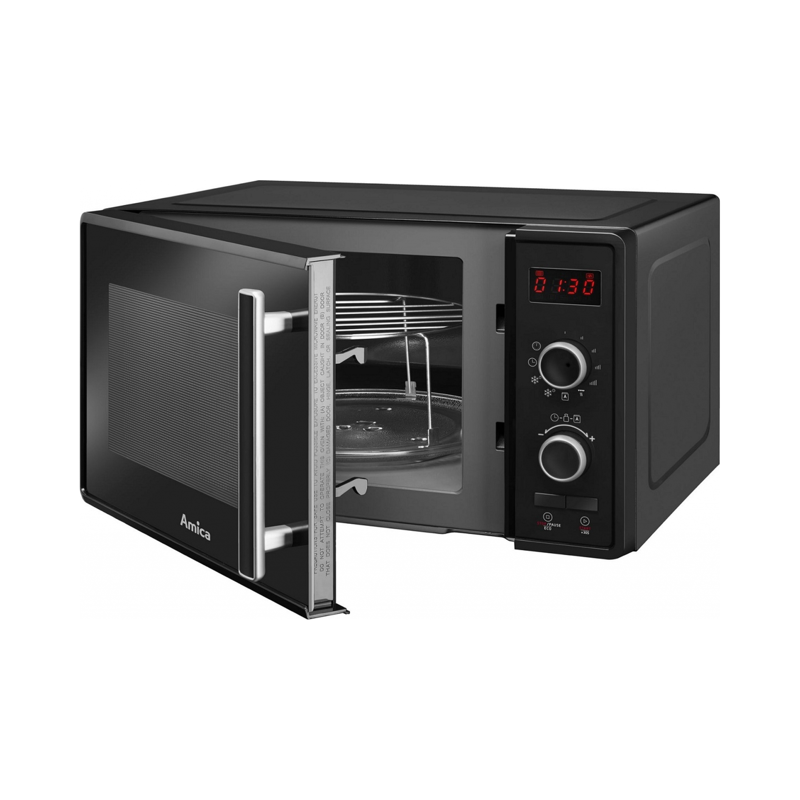 Kuchenka mikrofalowa Amica AMMF23E1GB 23L 800W Czarny